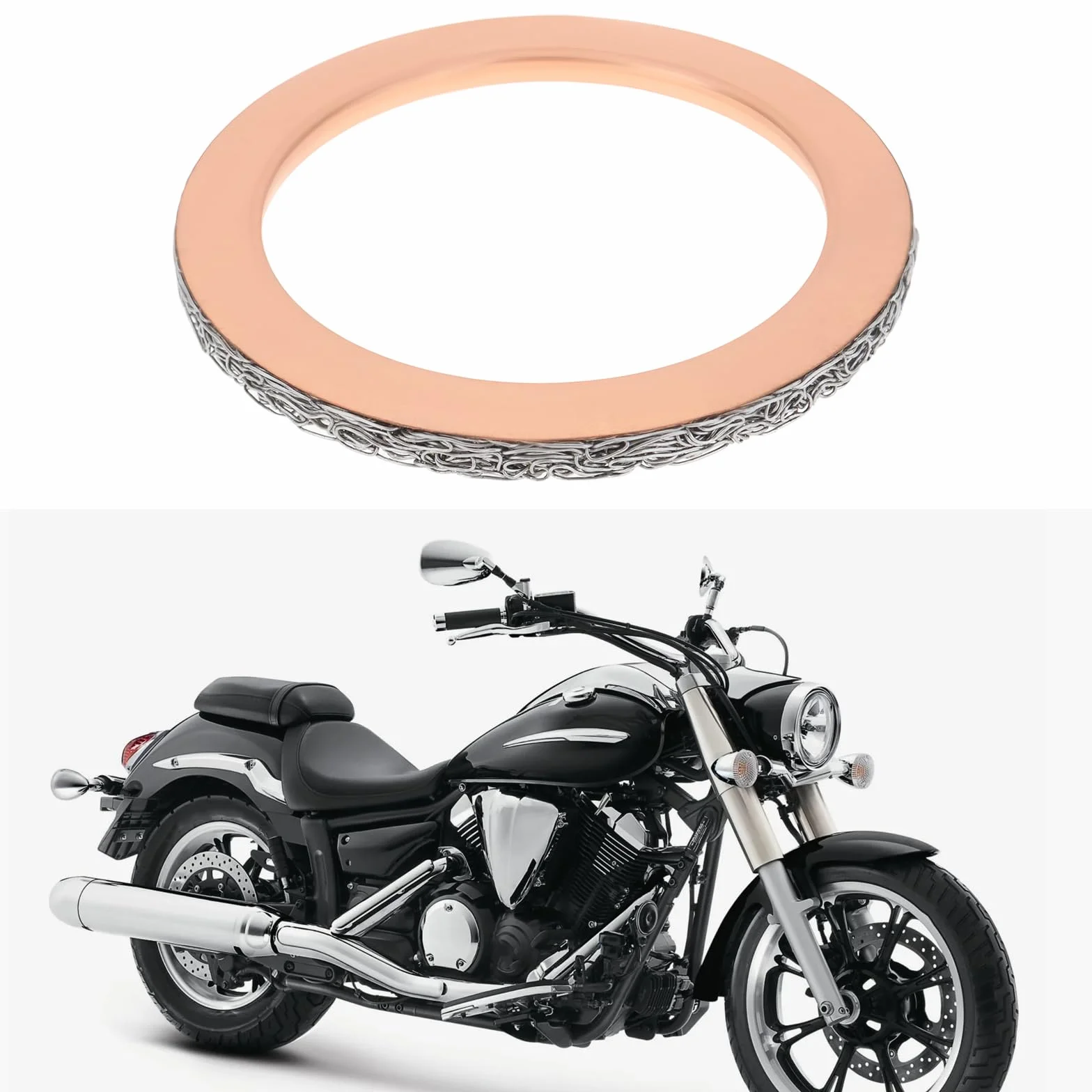 2 szt. uszczelka wydechowa 55 x 42,4 x 3,5 mm 3EG-14613-00-00 4X7-14613-00-00 kompatybilna z Yamaha