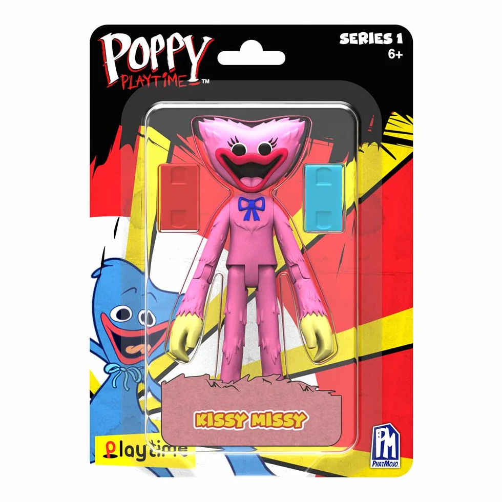 Poppy Playtime - Figurka Kissy Missy (12,7 cm Posable Figure, seria 1) [Oficjalnie licencjonowana]