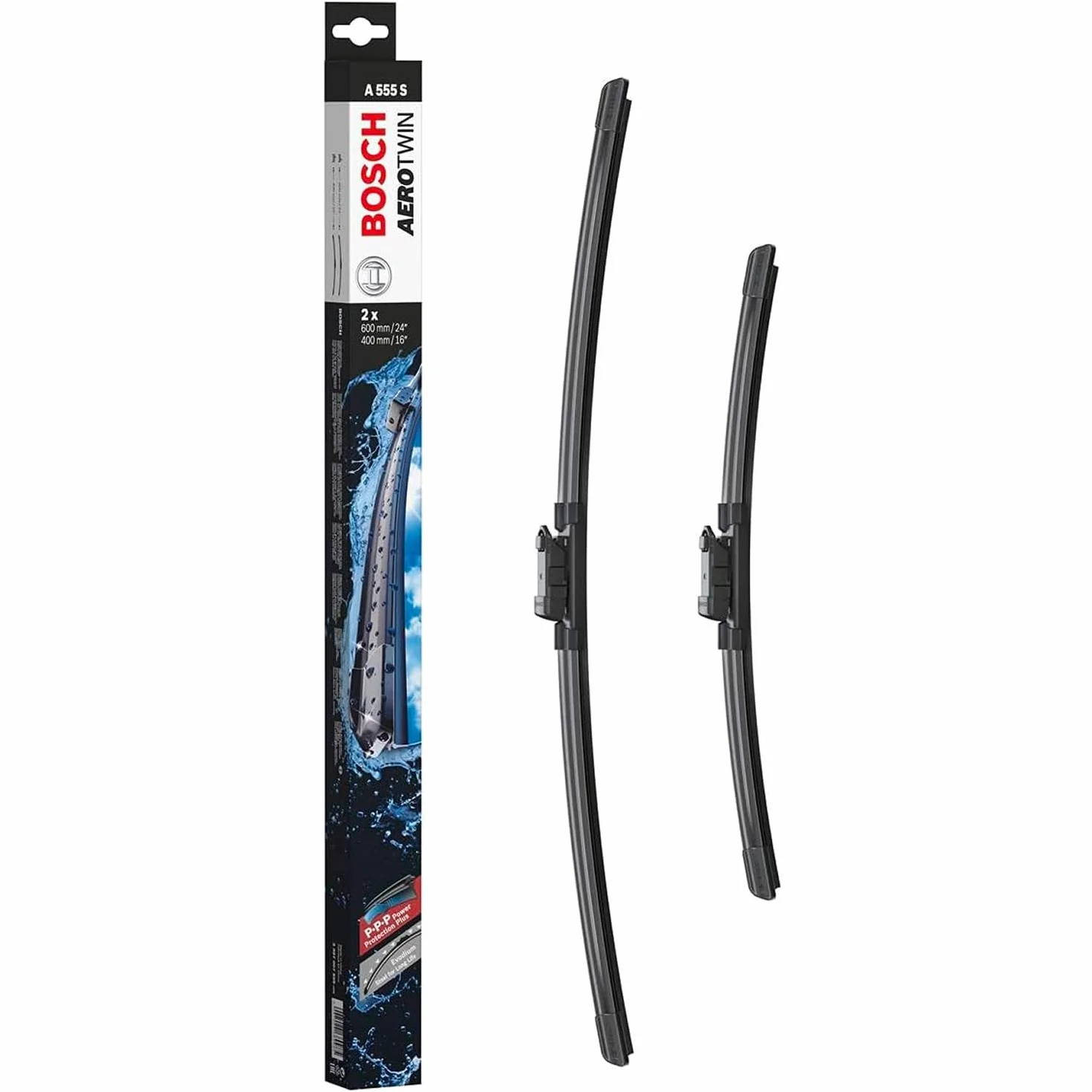 Bosch 3 397 007 555 Pióro Wycieraczki, Czarny, 600 mm/400 mm