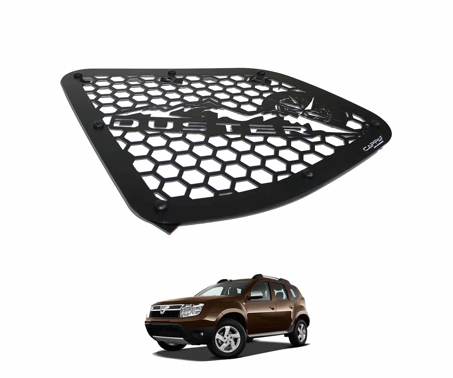 Metalowe osłony motylkowe 2-pak czarne do Dacia Duster 2010-2017
