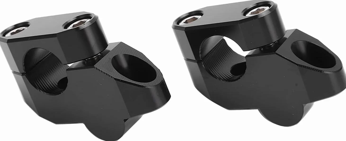 Aramox Adapter Wysokości Kierownicy 7/8 Cala CNC Uniwersalny Wspornik Kierownicy ze Stopu Aluminium Czarny