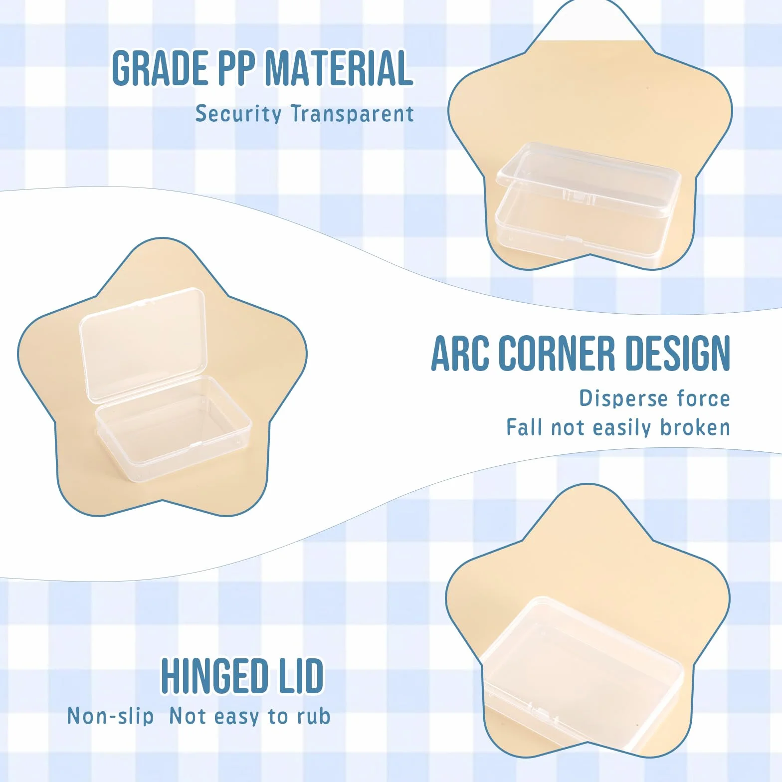 5 sztuk pudełko na karty do gry, etui na karty 10,5x7,5x2,5cm, pojemnik na karty z pokrywką z tworzywa sztucznego