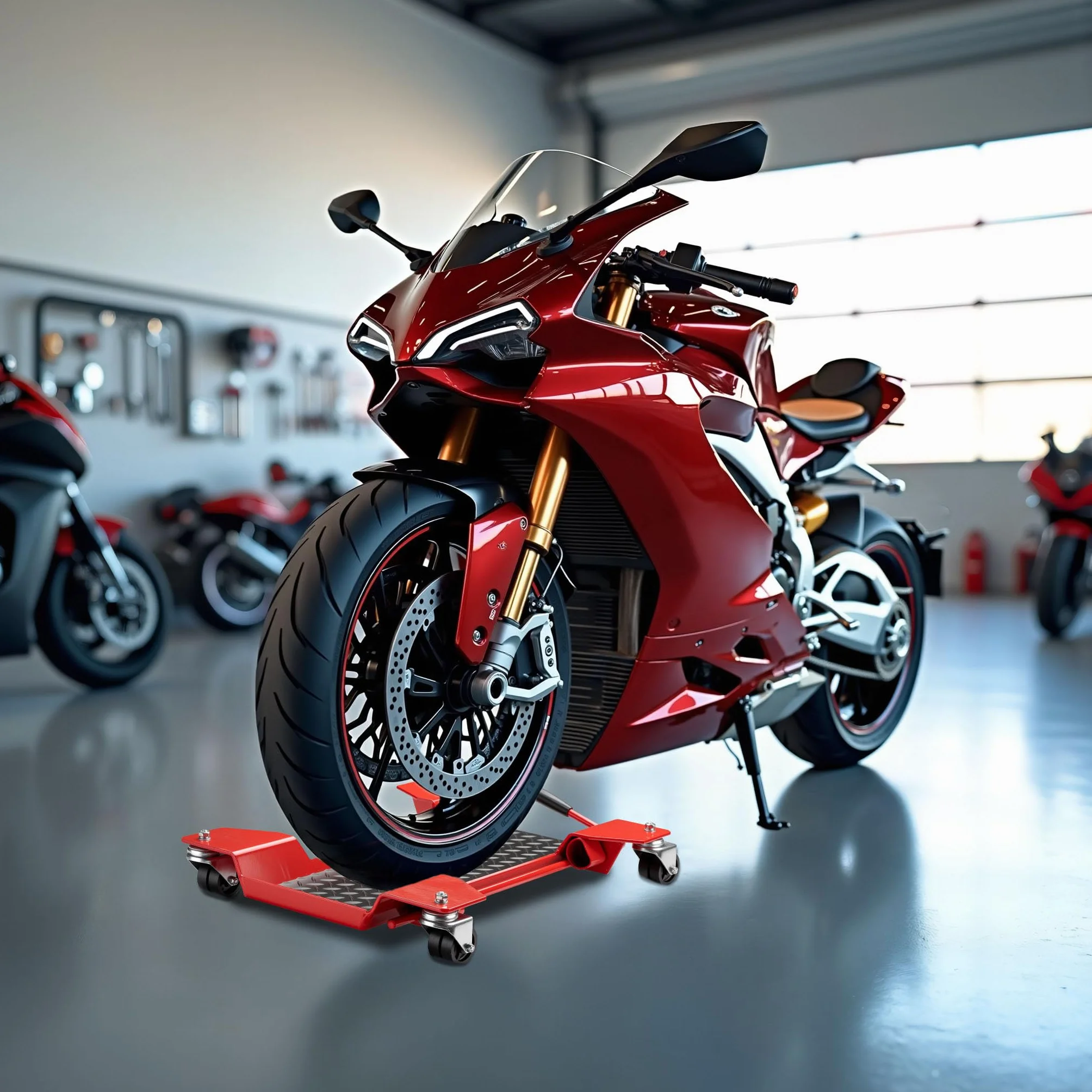 Wiltec Platforma manewrowa pod motocykl na stopkę centralną, nośność 250 kg