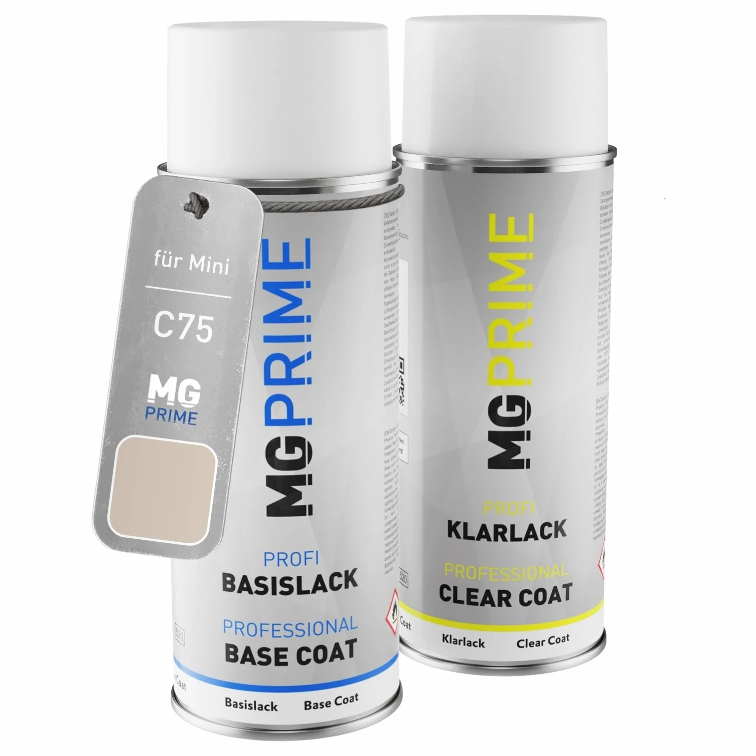MG PRIME Lakier samochodowy C75 Vibrant Silver 400ml Zestaw puszek do sprayu