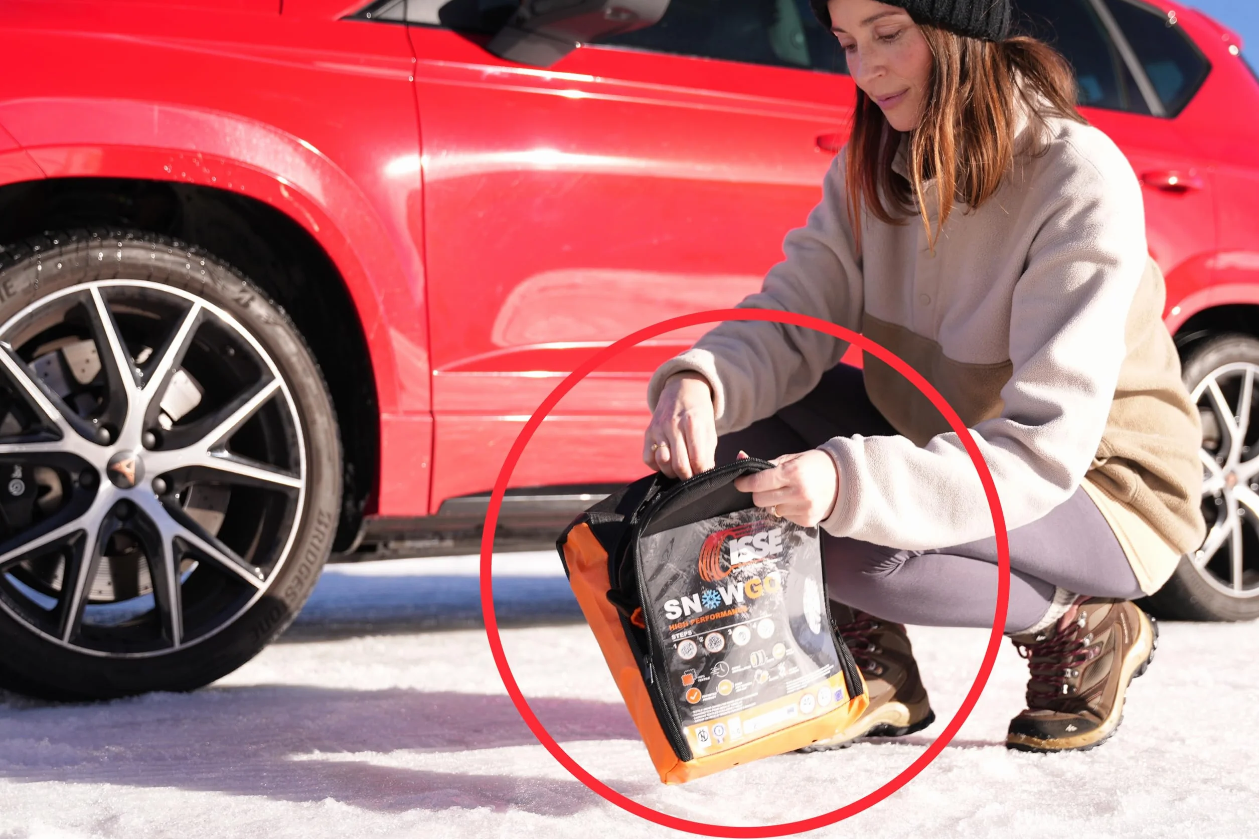 SNOWGO - Zestaw 2 Tekstylnych Skarpet Śnieżnych - Rozmiar XS-XXL - Zatwierdzony 16662-1 Europa - Pasuje do pojazdów 4x4, elektrycznych, dostawczych i użytkowych <3,5T. (XL)