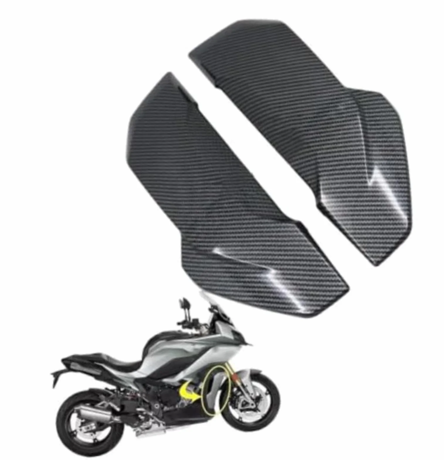 Panel osłony chłodnicy motocykla, dla Bmw S1000XR 2021-2024 Bezpośrednia wymiana Fairing Panele boczne Czarna tekstura węgla Osłona panelu bocznego roweru (Carbon (Carbon fiber texture)