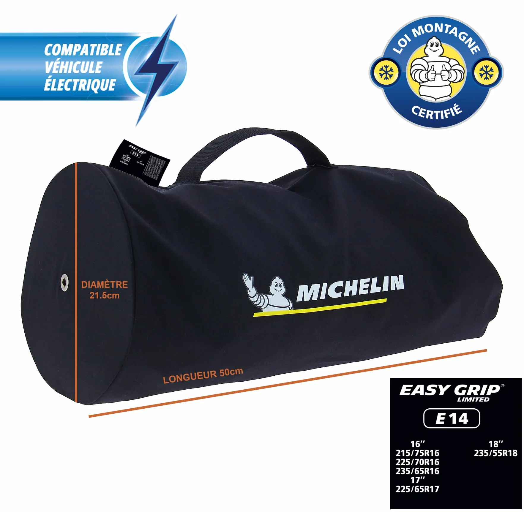 MICHELIN EASY GRIP Łańcuchy śniegowe E14 Kompozytowe