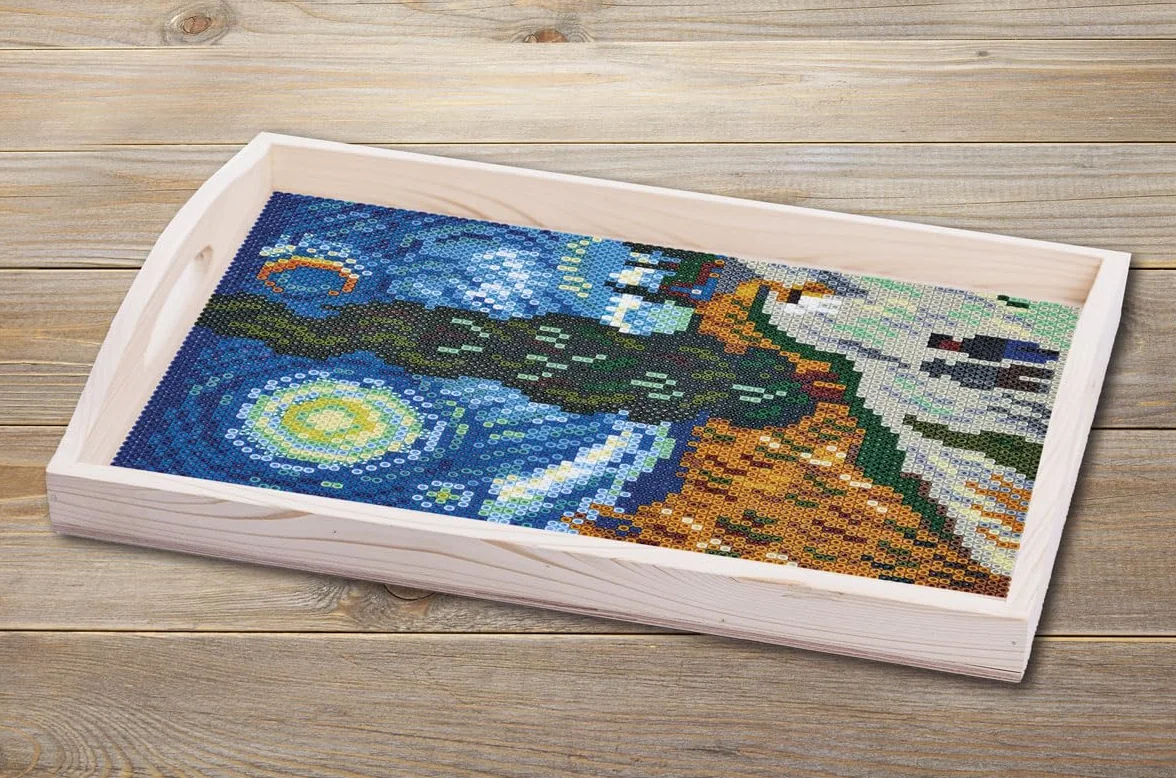 HAMA - Pixel Art Box "Van Gogh" - 10.000 koralików i 6 płyt - Koraliki do prasowania rozmiar Midi - kreatywne hobby