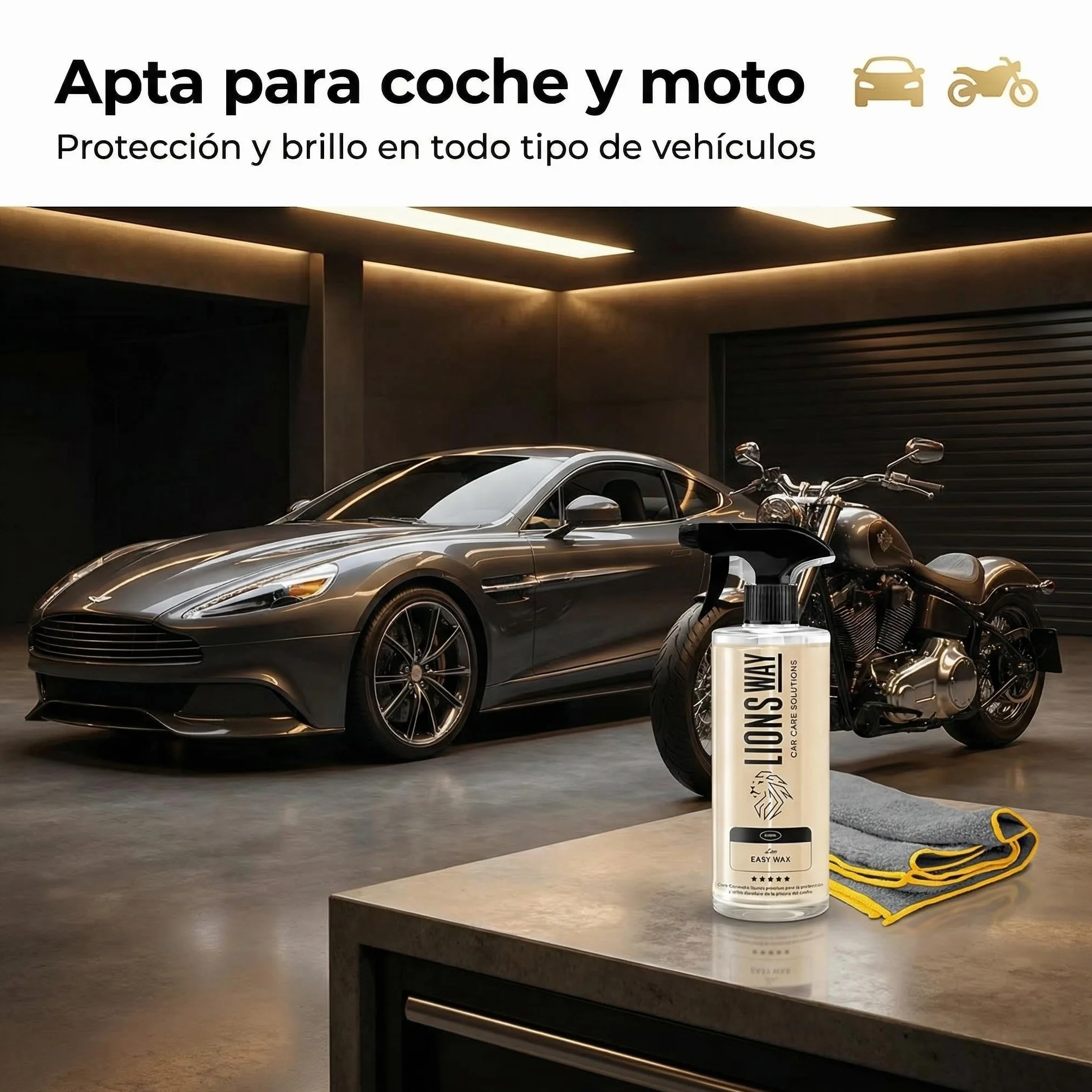 100% czysty wosk samochodowy Carnauba z powłoką ceramiczną i hydrofobową (samochodową i motocyklową), bez silikonu, wosk samochodowy o wysokim połysku z wysokiej jakości tkaniną. Zewnętrzny lakier