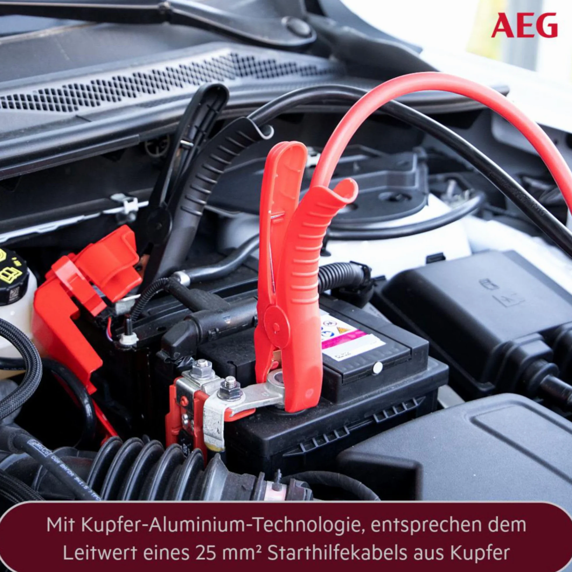 Aeg Automotive 97204 Kable Rozruchowe 2 x 3,5 m Czarny/Czerwony