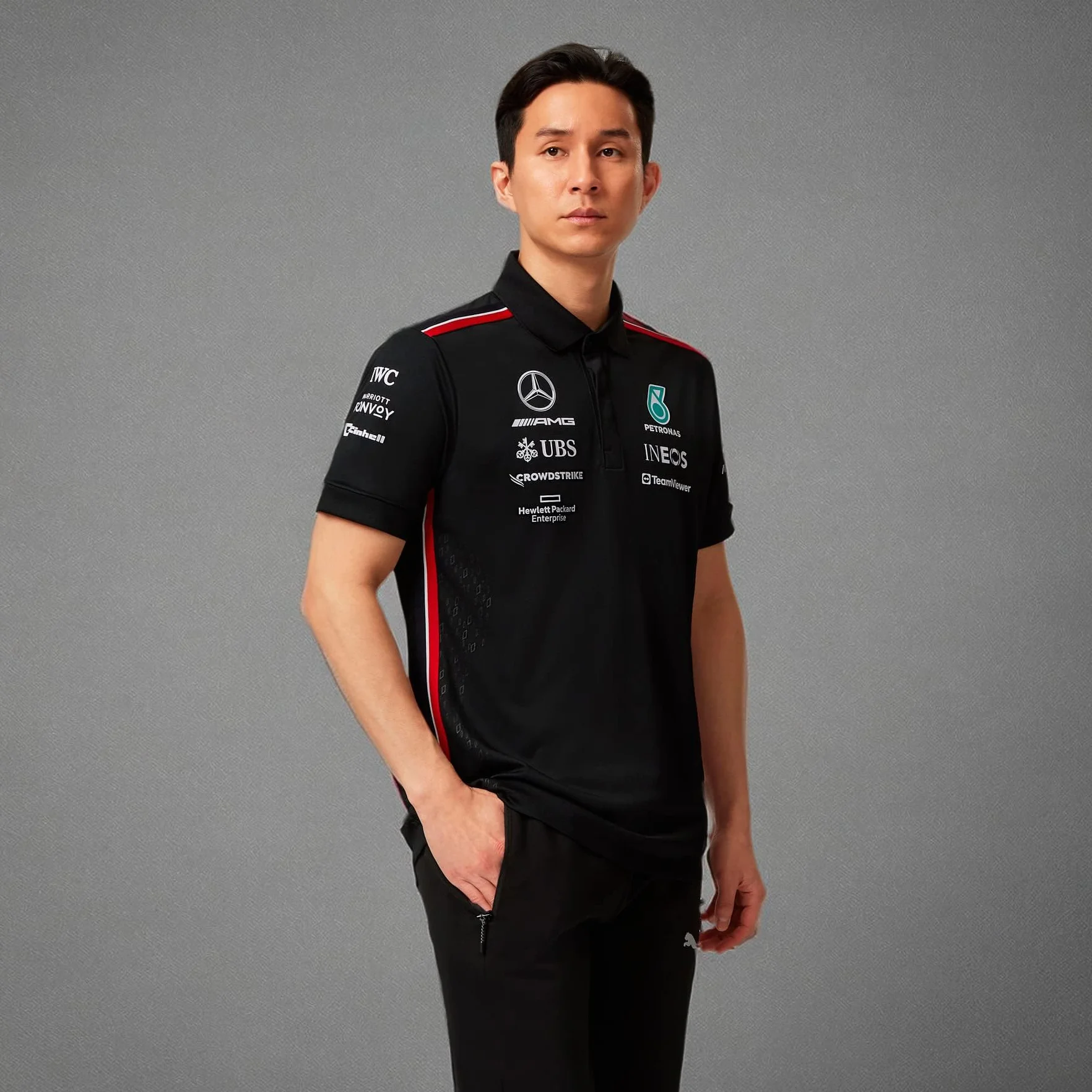Mercedes AMG Petronas Formula One Team 2023 Team Polo czarna