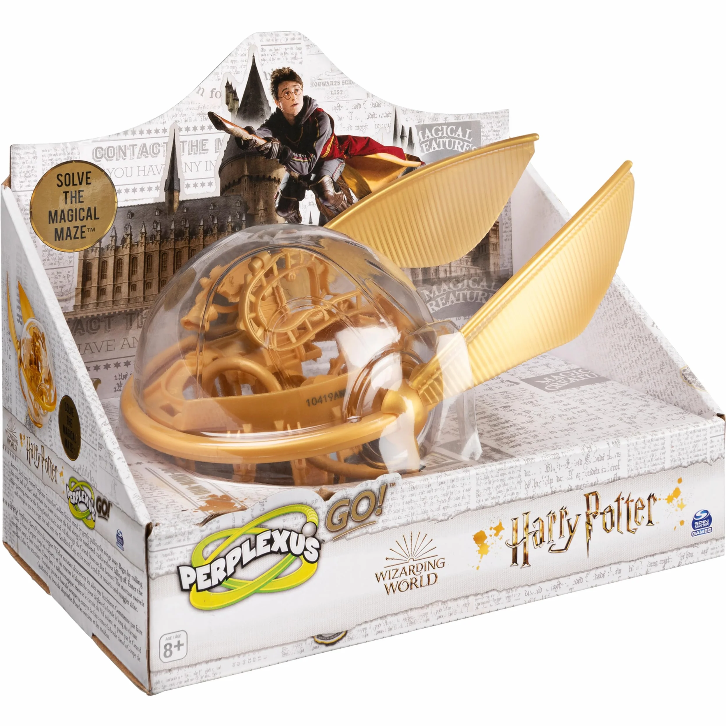 Spin Master PERPLEXUS – wersja Harry Potter w kolorze złotym – Labyrinth 3D – gra z akcją i refleksami Harry Potter z 30 wyzwaniami – 6062275 – zabawka dla dzieci od 8 lat