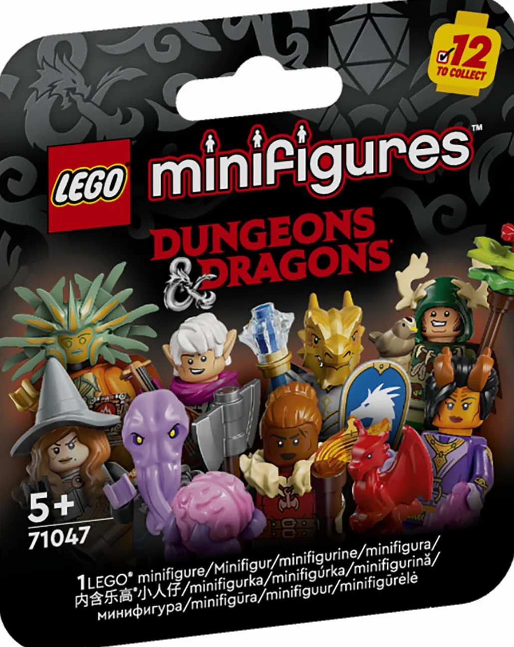 LEGO Minifigurki Dungeons & Dragons, Zestaw Kolekcjonerskich Figurek dla Dzieci, 1 z 12, Losowa Zabawka dla Dziecka, Pomysł na Prezent dla 5-latków, dla Fanów Gier DND, RPG i Fantasy, 71047