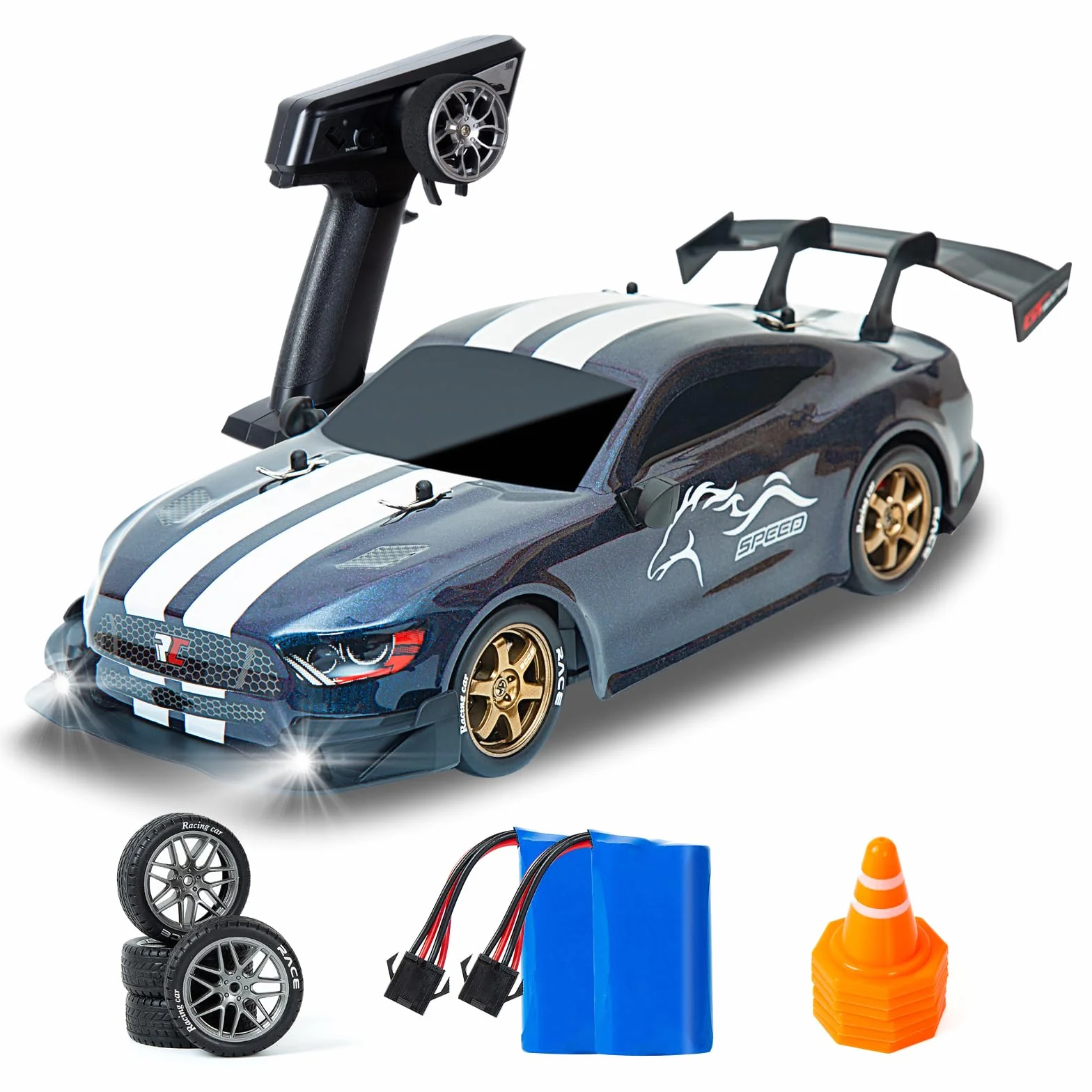 Zdalnie sterowany samochód, 1:14, Drift Auto 4WD GT, drifting RC, z dźwignią gazu proporcjonalnego, zabawka wyścigowa dla dorosłych, chłopców, dzieci