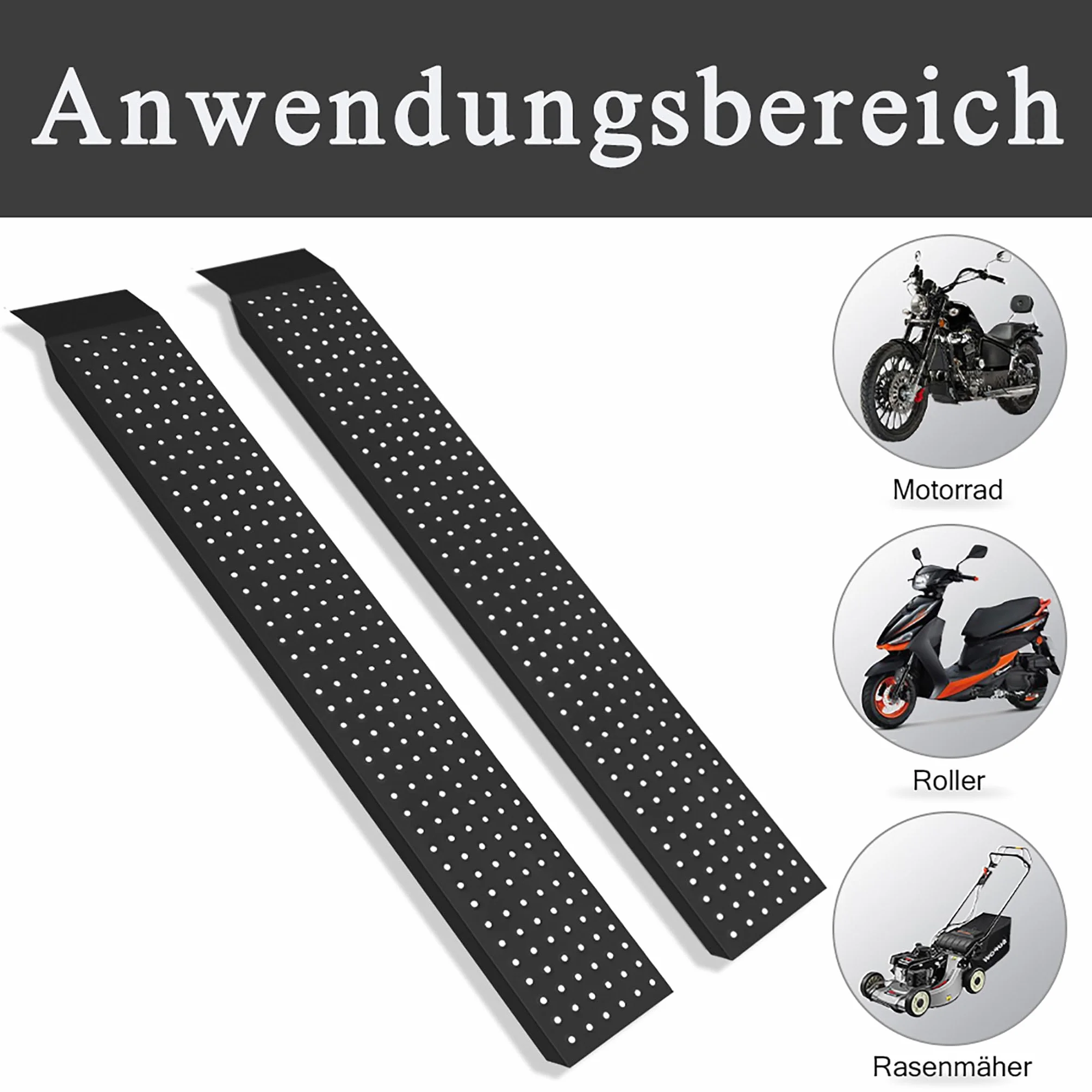 YUENFONG Rampa najazdowa stal ocynkowana antypoślizgowa 135 cm nośność 400 kg na parę