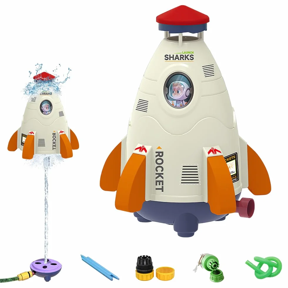 Rocket zraszacz wodny dla dzieci do użytku na zewnątrz, dla dzieci od 3 lat, rakiet wodny, zabawka dla dzieci, zabawka do ogrodu, zabawka do zabawy