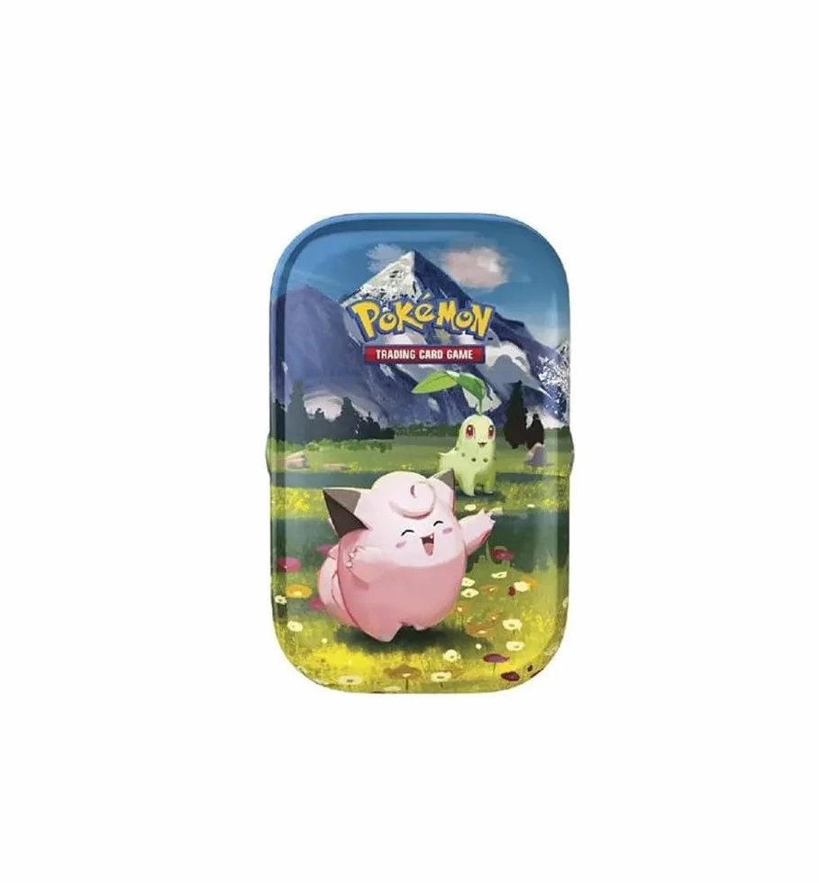 PoKéMoN Mini zestaw puszek – 50 różnych kart, 1 losowa, ultra rzadka moneta i gra