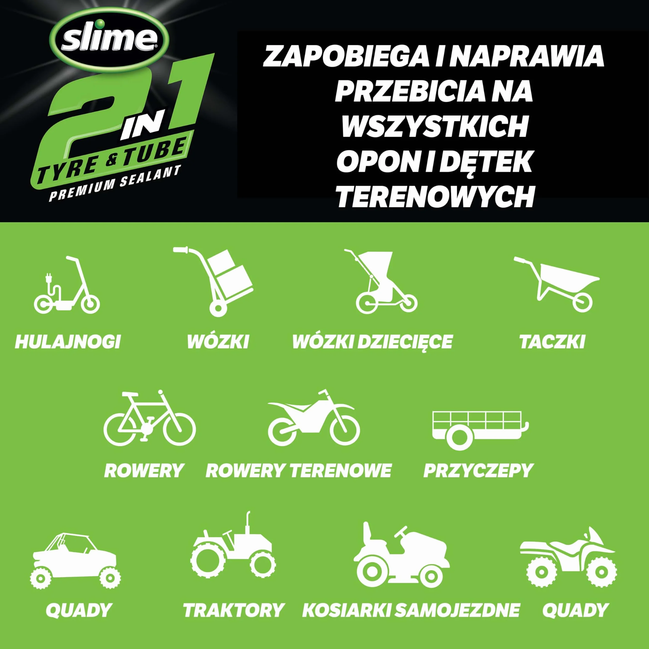 Slime Uszczelniacz do opon i dętek 2-w-1 910 ml Naprawia przebicia