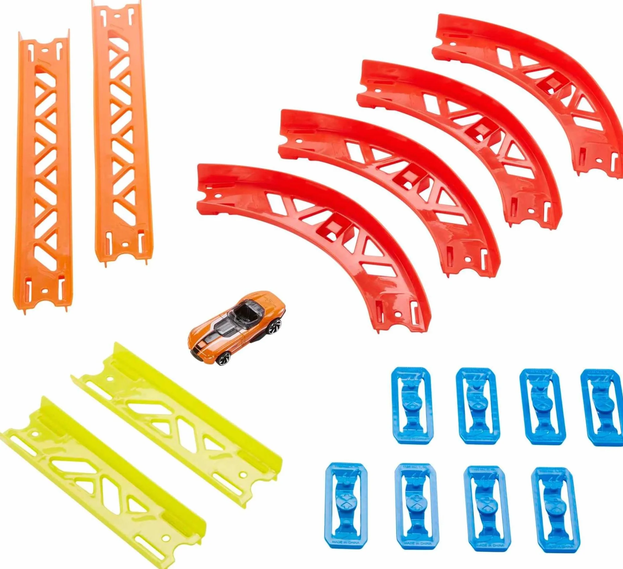 Hot Wheels Track Builder Zakręty Zestaw do rozbudowy, dla dzieci od 4 roku życia, GLC88