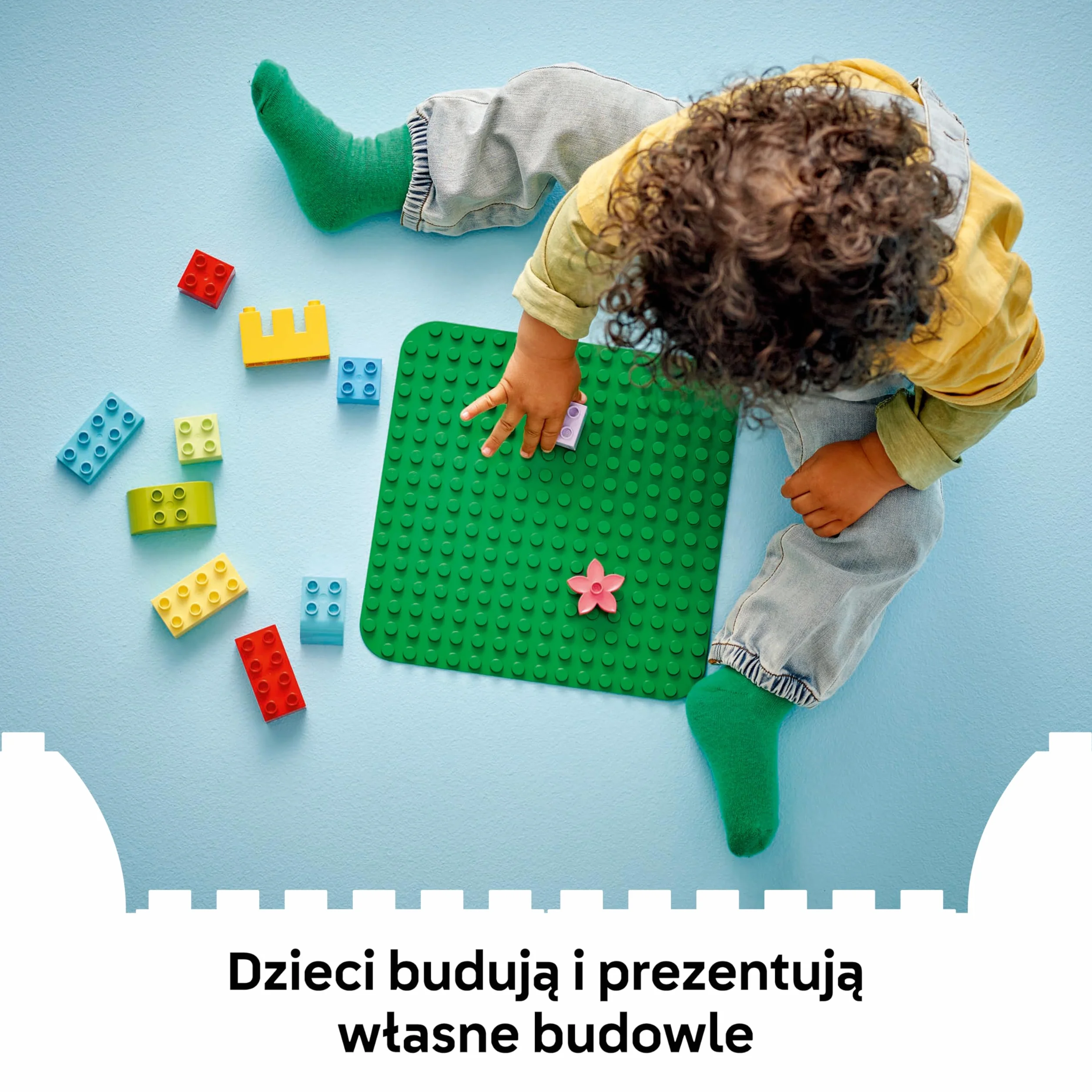 LEGO DUPLO Zielona Płytka Konstrukcyjna, Kreatywna Zabawka dla Dziecka do Zbudowania, Podstawka do Klocków, Pomysł na Prezent dla Rocznego Dziecka, na Roczek, dla Chłopca i Dziewczynki, 10460