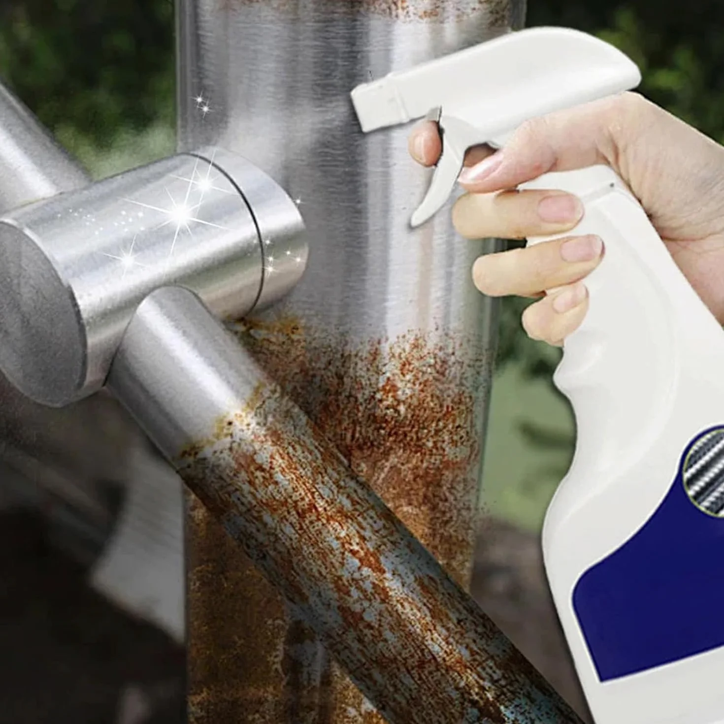 Wytrzymały metalowy odrdzewiacz Acssart, środek do usuwania rdzy do metalu, uniwersalny spray (2 szt.)