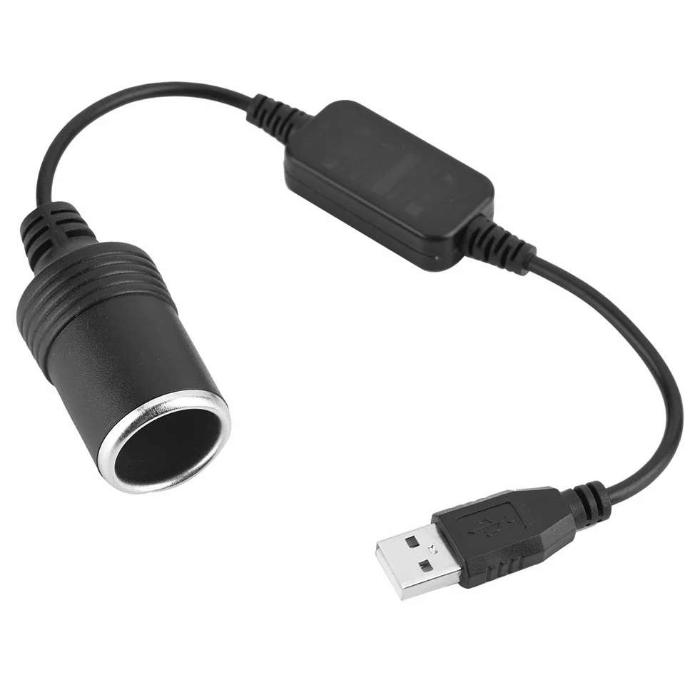 Adapter Port USB 12V do Zapalniczki Samochodowej 5V USB A Męski na Gniazdo Żeński Konwerter