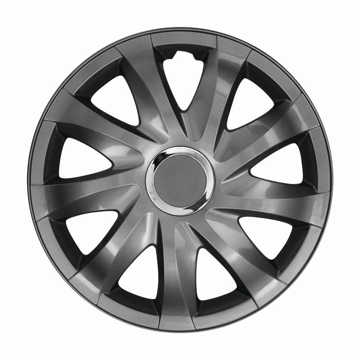 NRM Kołpaki ozdobne Drift Graphite 15 cali zestaw 4 sztuk