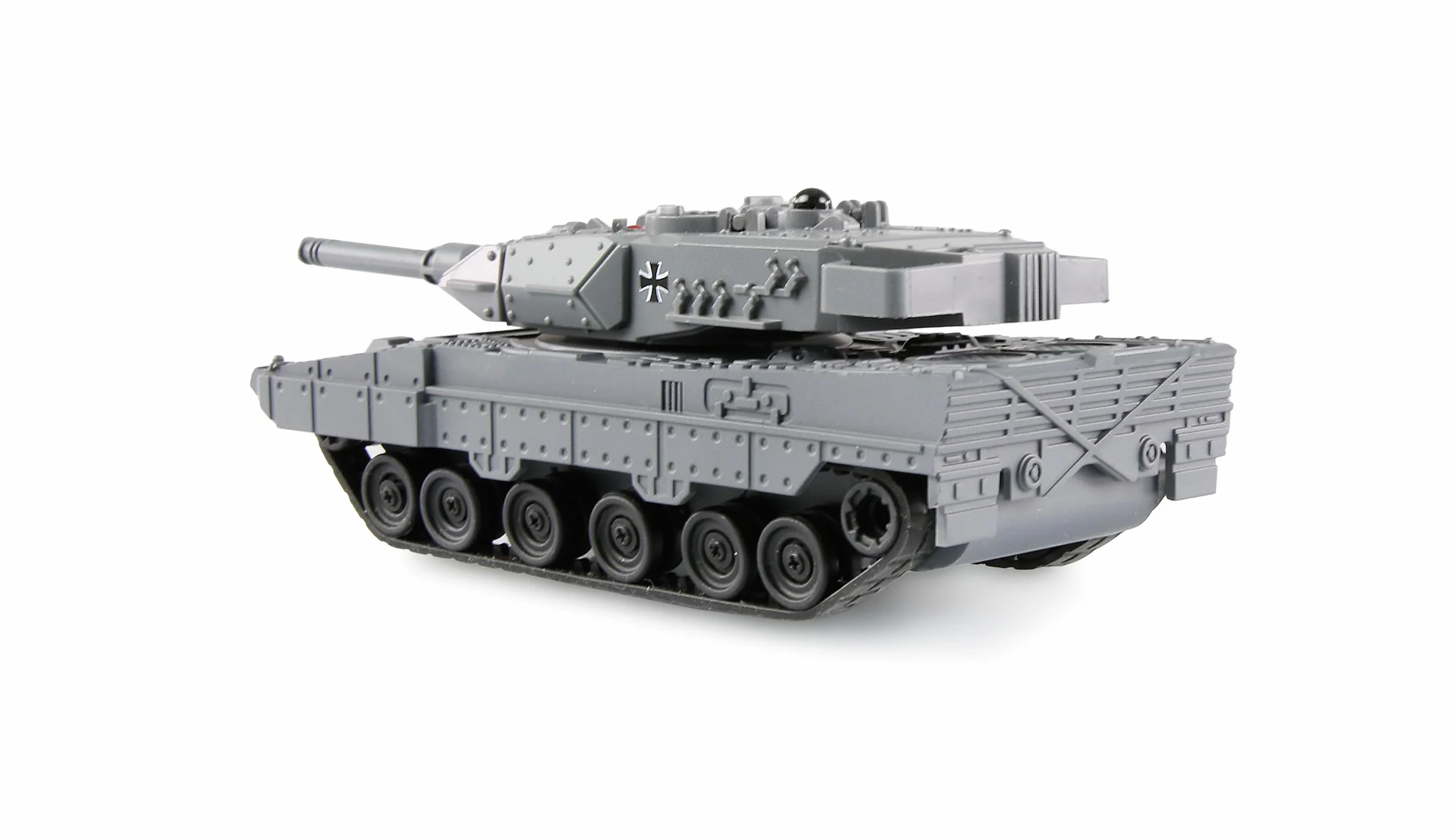 Amewi RC Leopard II mini czołg z funkcją IR-Battle zdalnie sterowany 1:72 RTR dla dzieci od 8 lat, szary
