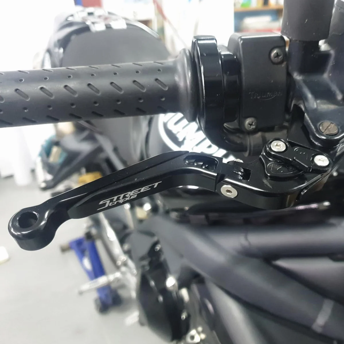 Motocykl Guzzi Stelvio Dźwignia Sprzęgła Hamulca Składana Wysuwana Stop Aluminium CNC Niebieski
