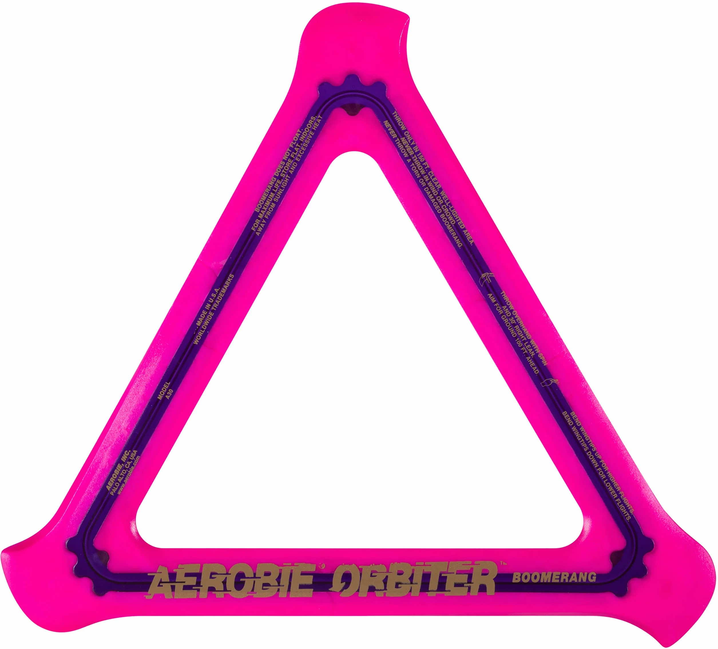 Aerobie Orbiter Boomerang - zabawkowy bumerang do zabawy na zewnątrz, magenta