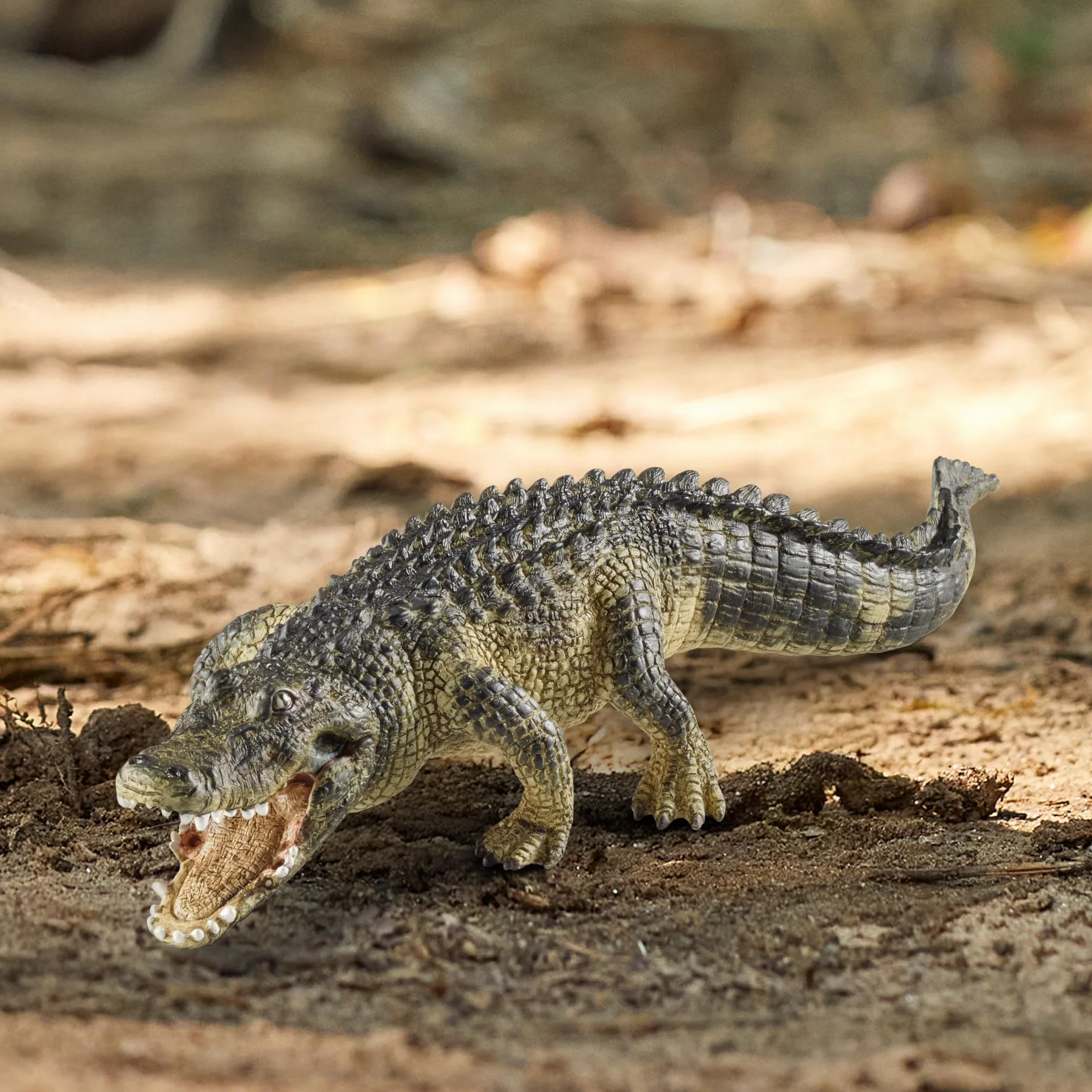 schleich WILD LIFE | Aligator 14727 | Szczegółowa figurka zwierzęcia | Zabawka zoo | Prezent dla dzieci | Figurka do zabawy od 3 lat | 19 × 6 × 4 cm