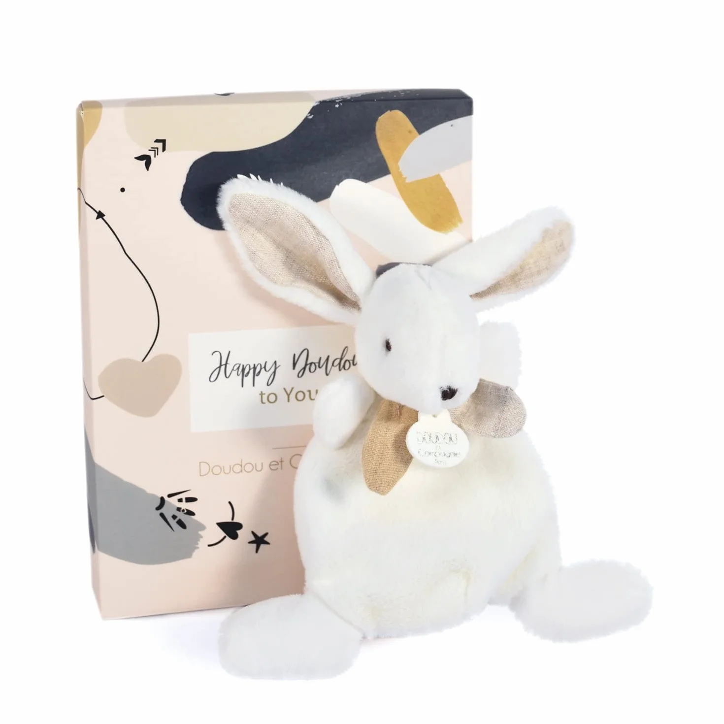 Doudou et Compagnie - Mini Doudou Rabbit - Happy Wild - Beżowy - 17 cm - HAPPY DOUDOU - DC3881