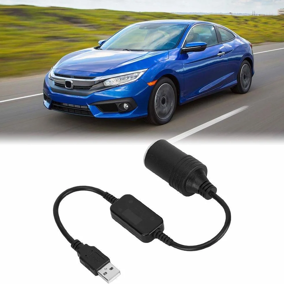 NikouAdapter do zapalniczki samochodowej 12 V na USB, konwerter 5 V do 12 V dla samochodu