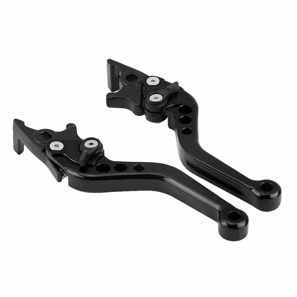 Dźwignie hamulca motocyklowego CNC ze stopu aluminium, podwójna dźwignia hamulca tarczowego i sprzęgła, czarna para