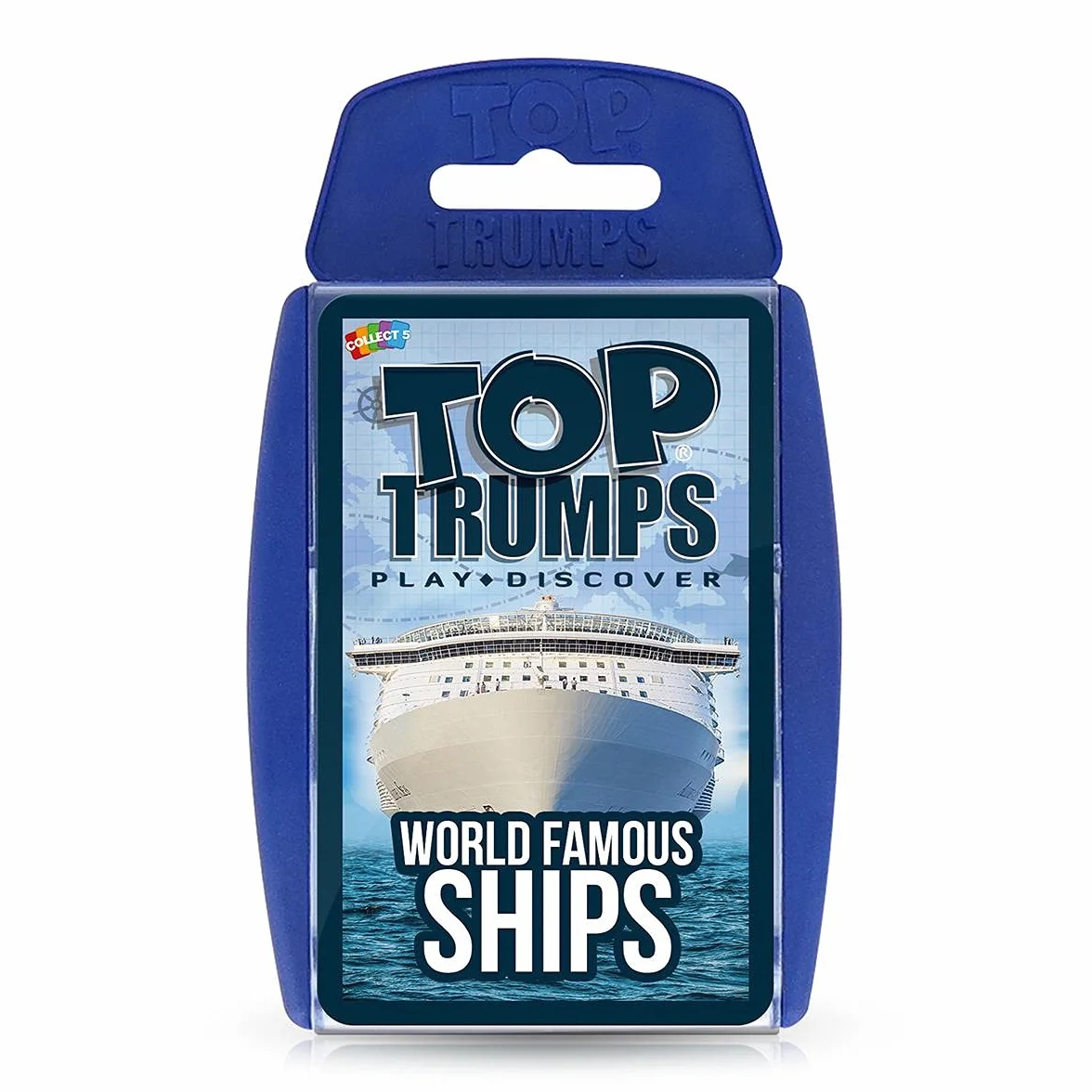 Top Trumps Światowej sławy statki klasyczna gra karciana, poznaj fakty o tankowcach, jachtach i statkach wycieczkowych, w tym Allure of the Seas, Titanic i Brittania, prezenty i zabawki dla chłopców i