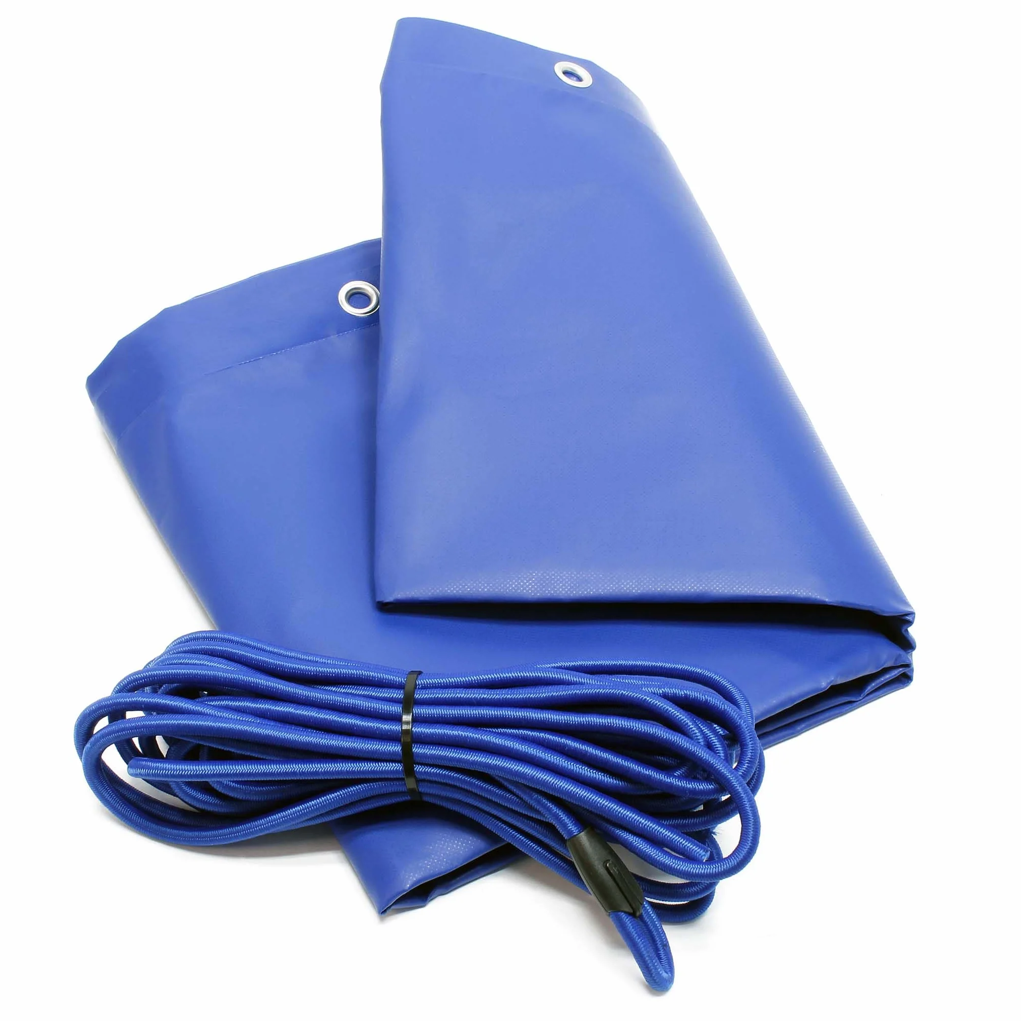 Plandeka płaska na przyczepkę 2575x1345x50 mm PVC wodoodporna z oczkami i liną