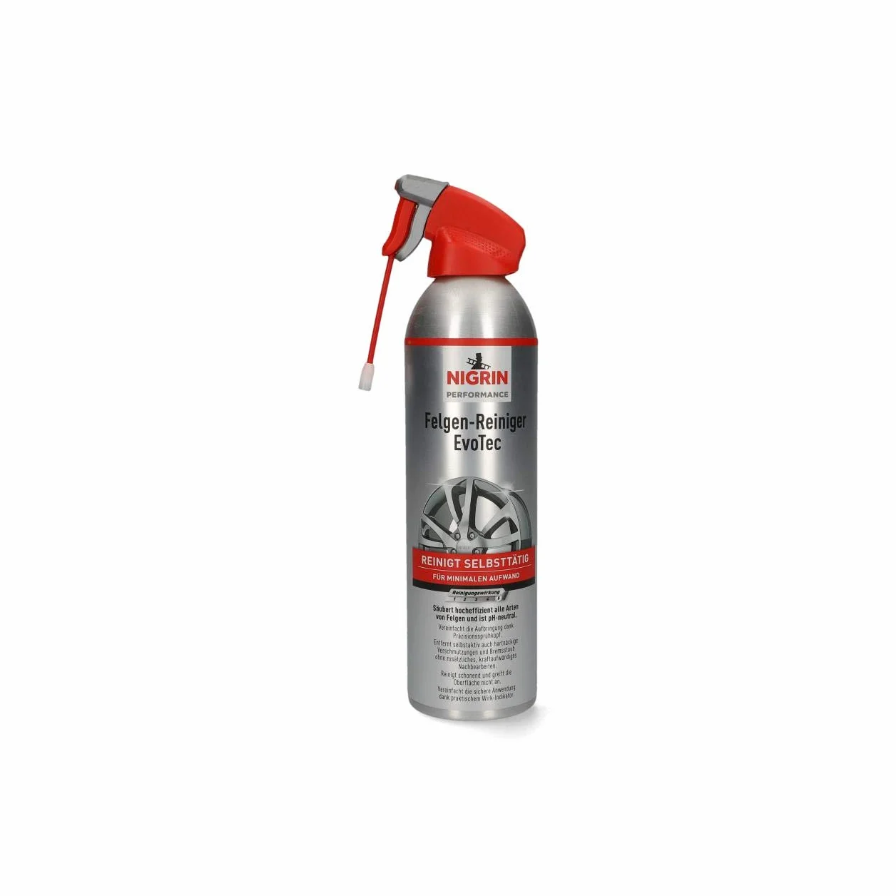 NIGRIN EvoTec środek do czyszczenia felg, 500 ml, samoaktywny środek czyszczący do wszystkich felg, bezkwasowy, ze wskaźnikiem działania