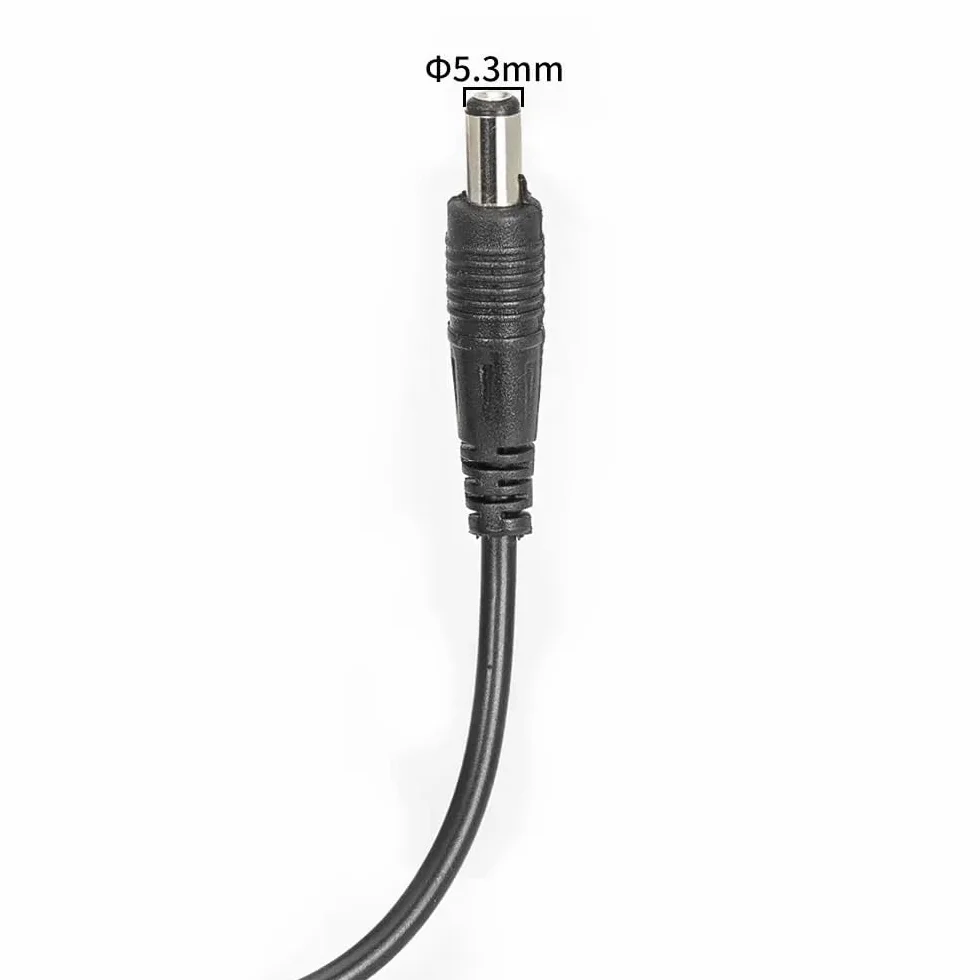Wtyczka do zapalniczki samochodowej 12 V DC 5 A 5,5 mm x 2,1 mm z kablem 1,2 m