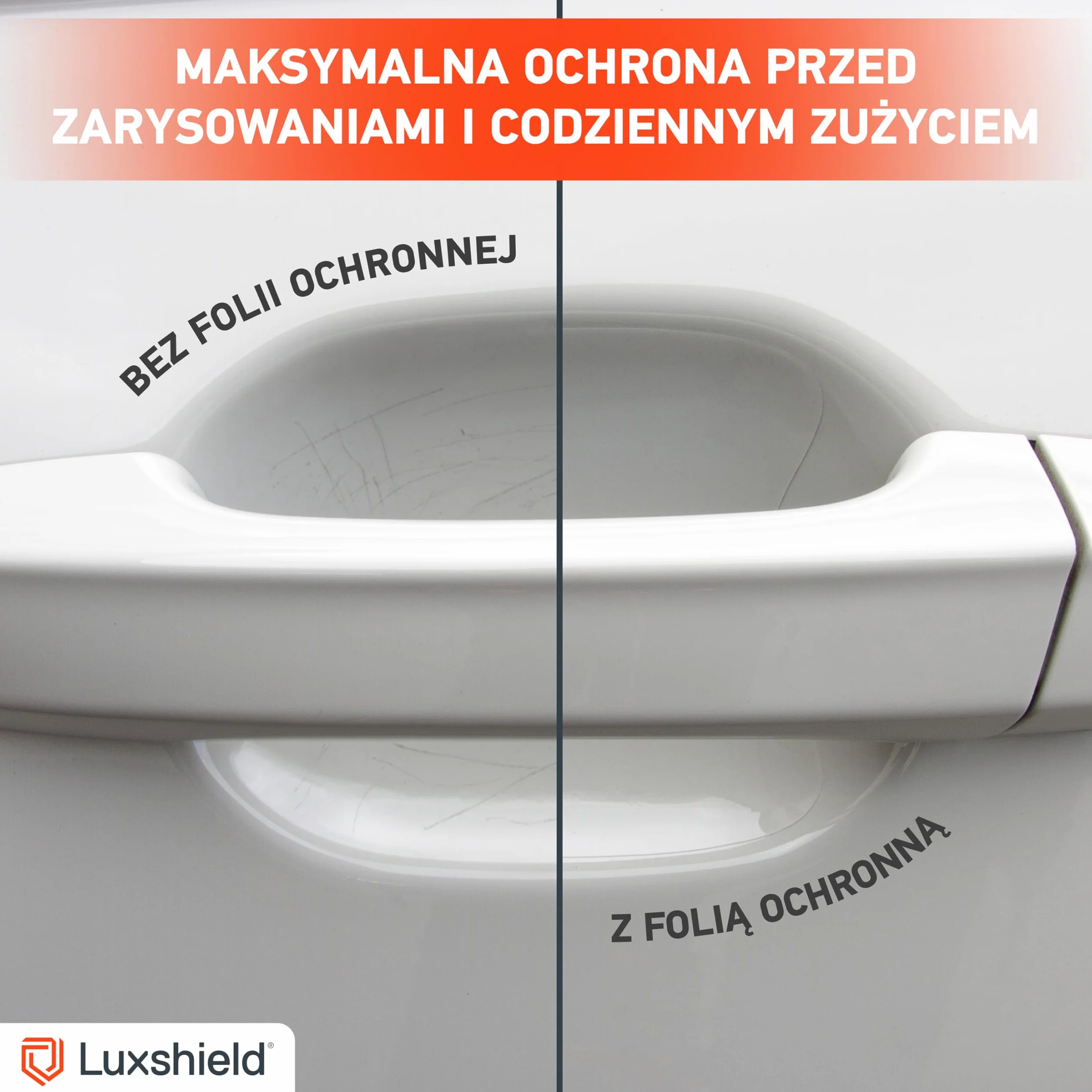 Luxshield folia ochronna na klamki Audi Q7 2 (II) 4M 2015-2026 przezroczysta błyszcząca