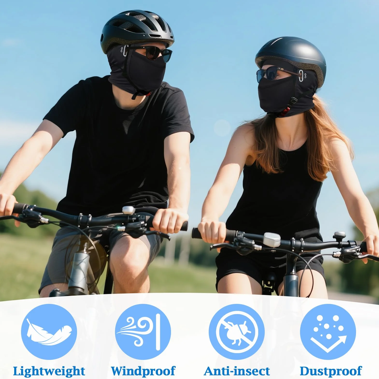 Kominiarka Motocyklowa Oddychająca Ochrona UV Balaclava Maska Kolarska Elastyczny Jeden Rozmiar