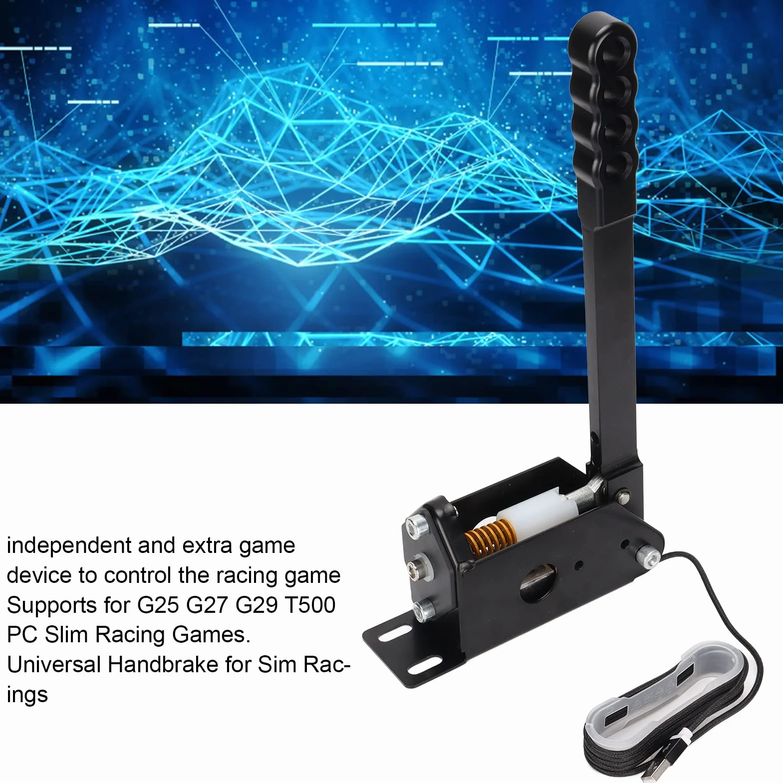 Zacisk Hamulca Ręcznego USB na PC Sim Gry Wyścigowe 64-bitowe Uniwersalne Urządzenia Peryferyjne do Gier z Hamulcem Ręcznym do Gier G25 G27 G29 T500 SIM Wyścigi
