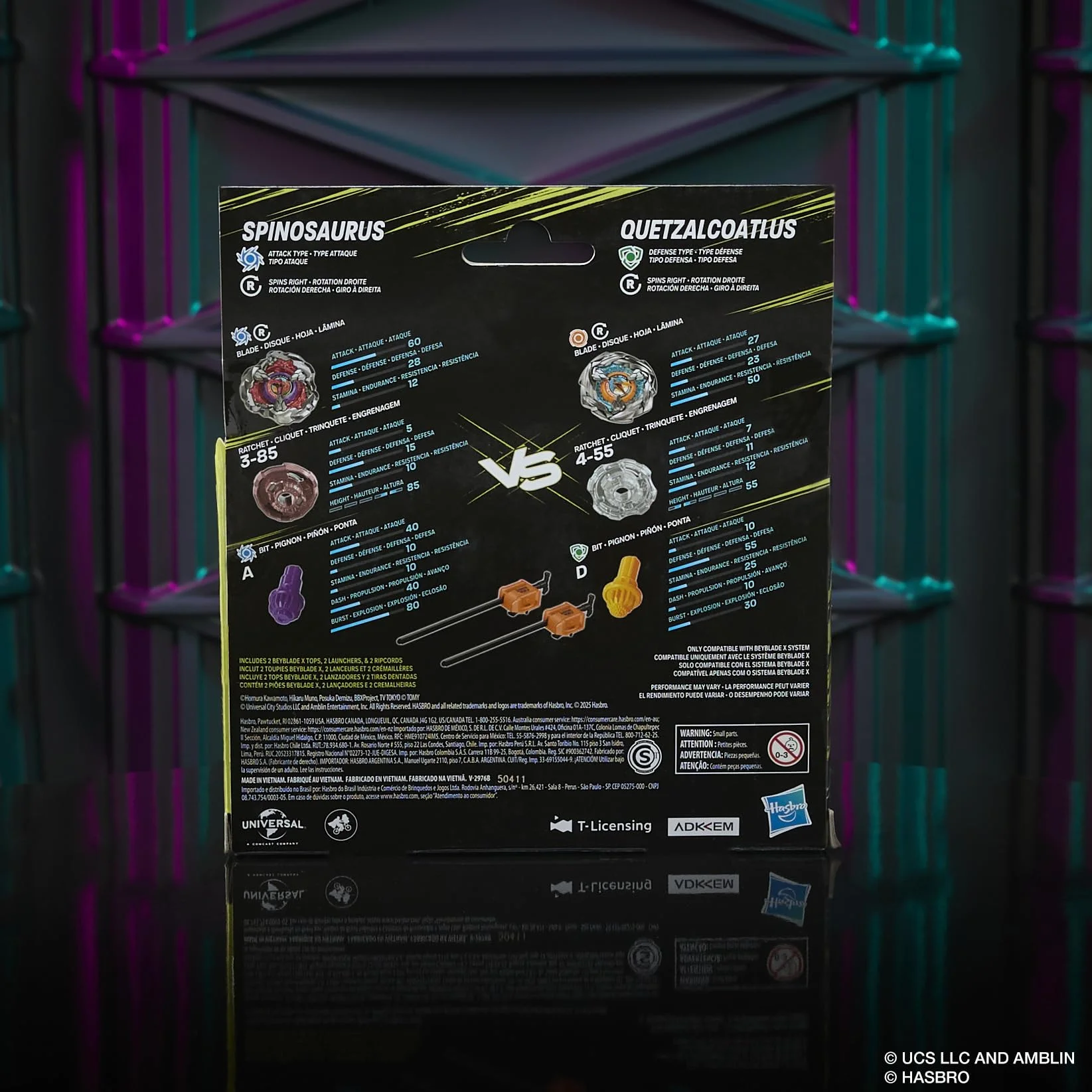 Wielopak Beyblade X/Jurassic World Collab Spinosaurus kontra Quetzalcoatlus
