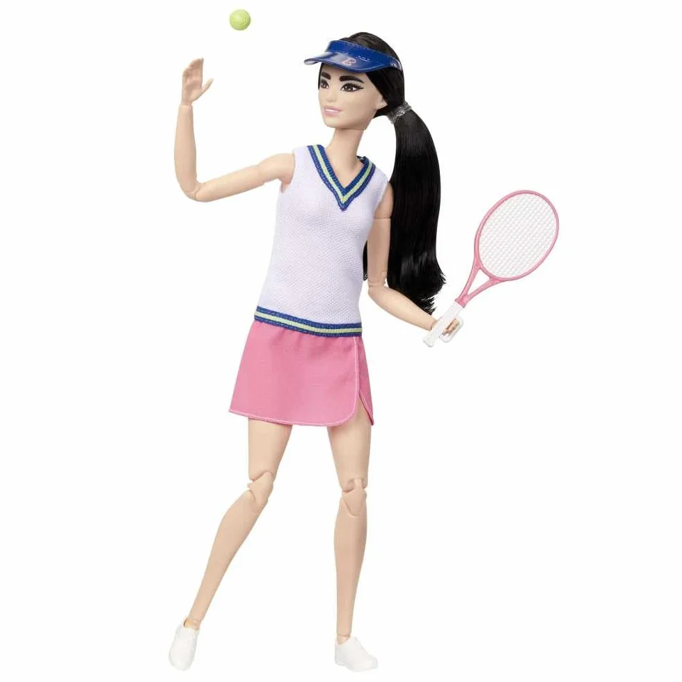Barbie Career Line Tenisistka Made To Move Lalka, Wielokolorowy, Od 3 lat