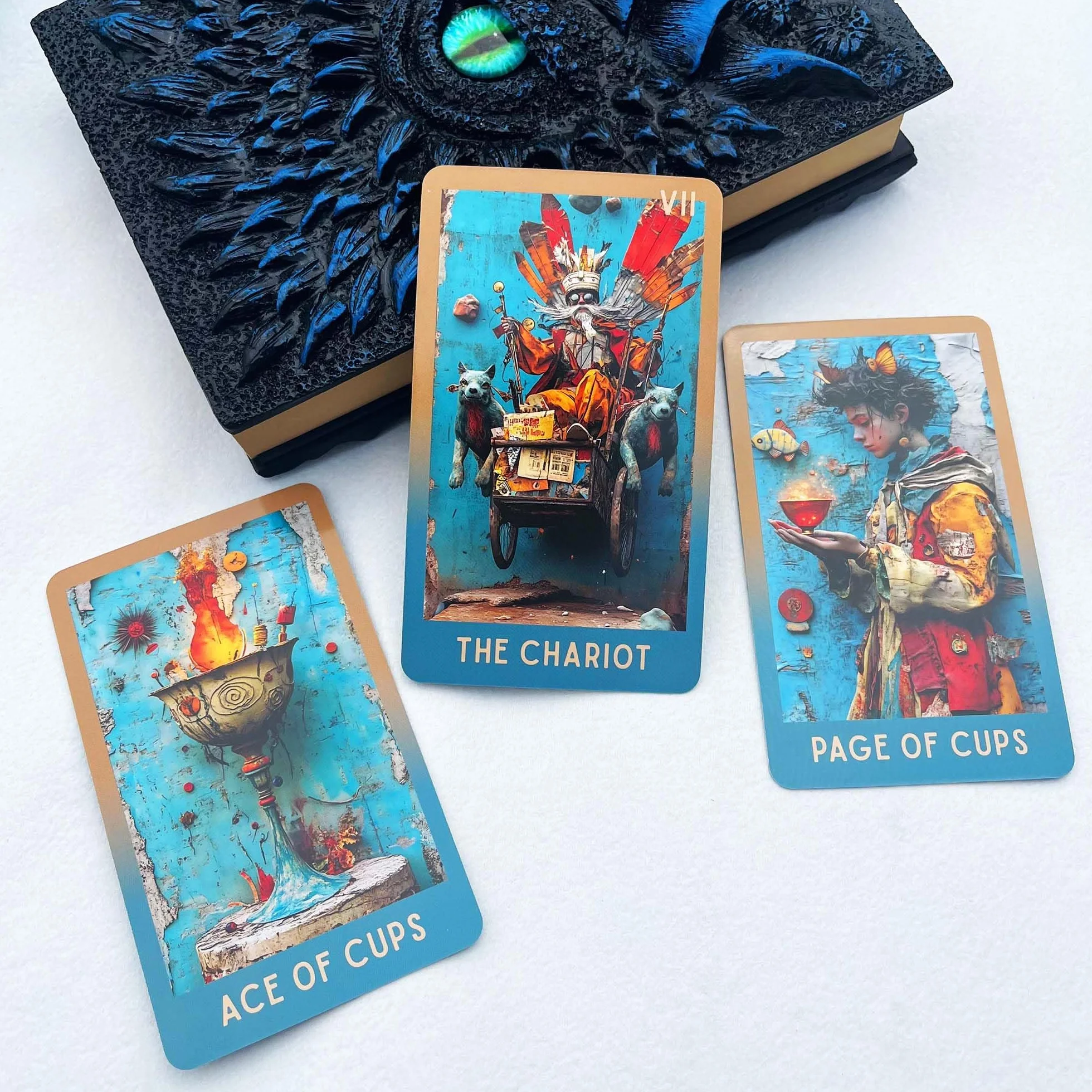 Tarot Ruin, 78 surrealistycznych kart tarota z archeiczna rzeźbą, IntuitionTarot dla początkujących i doświadczonych czytelników, unikalne karty tarota z przewodnikiem