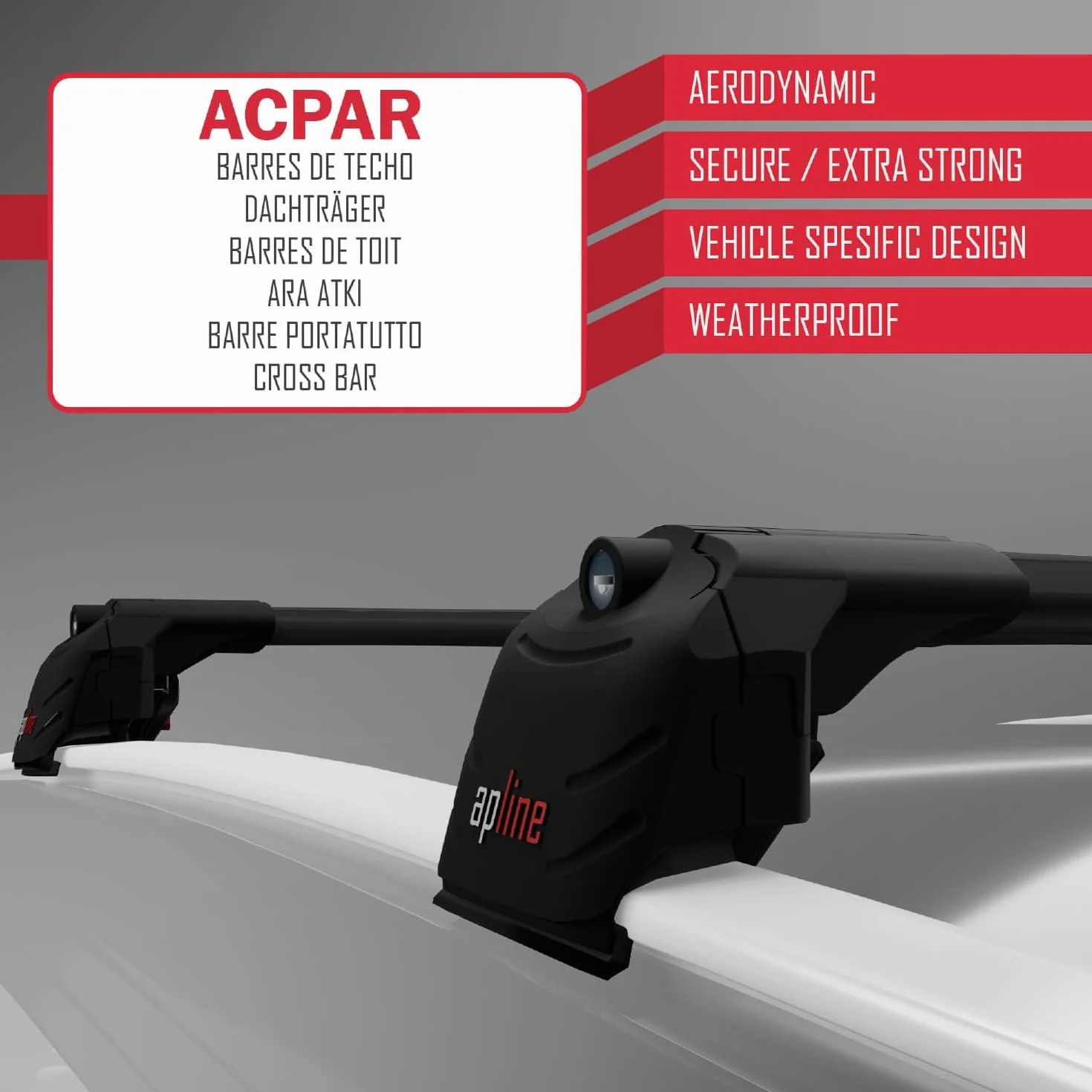 ACE-2 Aluminiowe poprzeczki dachowe do Kia Sportage 5 NQ5 2022-2026 Czarny 2 szt.