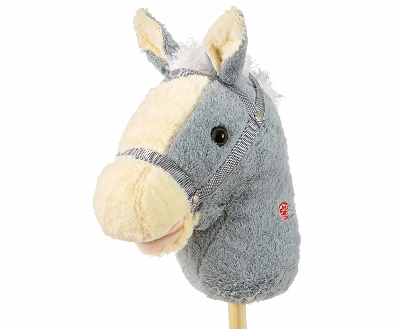 Milly Mally Hobby Koń na Kiju Light Pink hobby horse zabawka dla dzieci 18m+ (Grey)