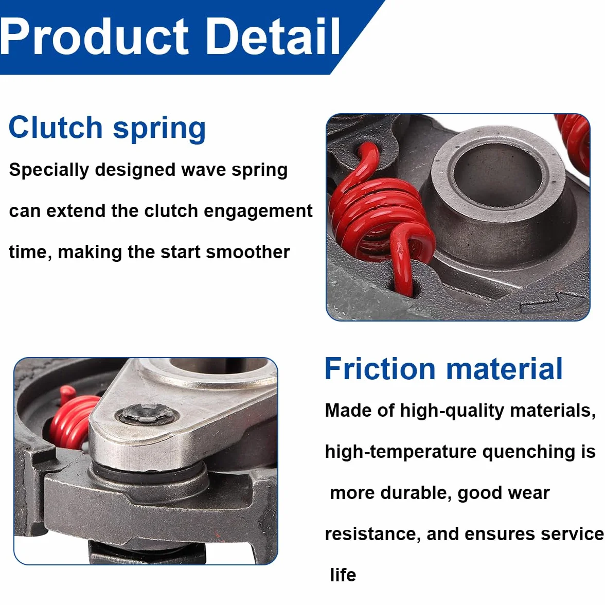 ZAMDOE Sprzęgło sprężynowe do Pocket Bike 2 do 43 CC 47 CC 49 DC 2-suwowy silnik mini motocykl quady motocykl terenowy motocykl cross skuter akcesoria sprzęgła