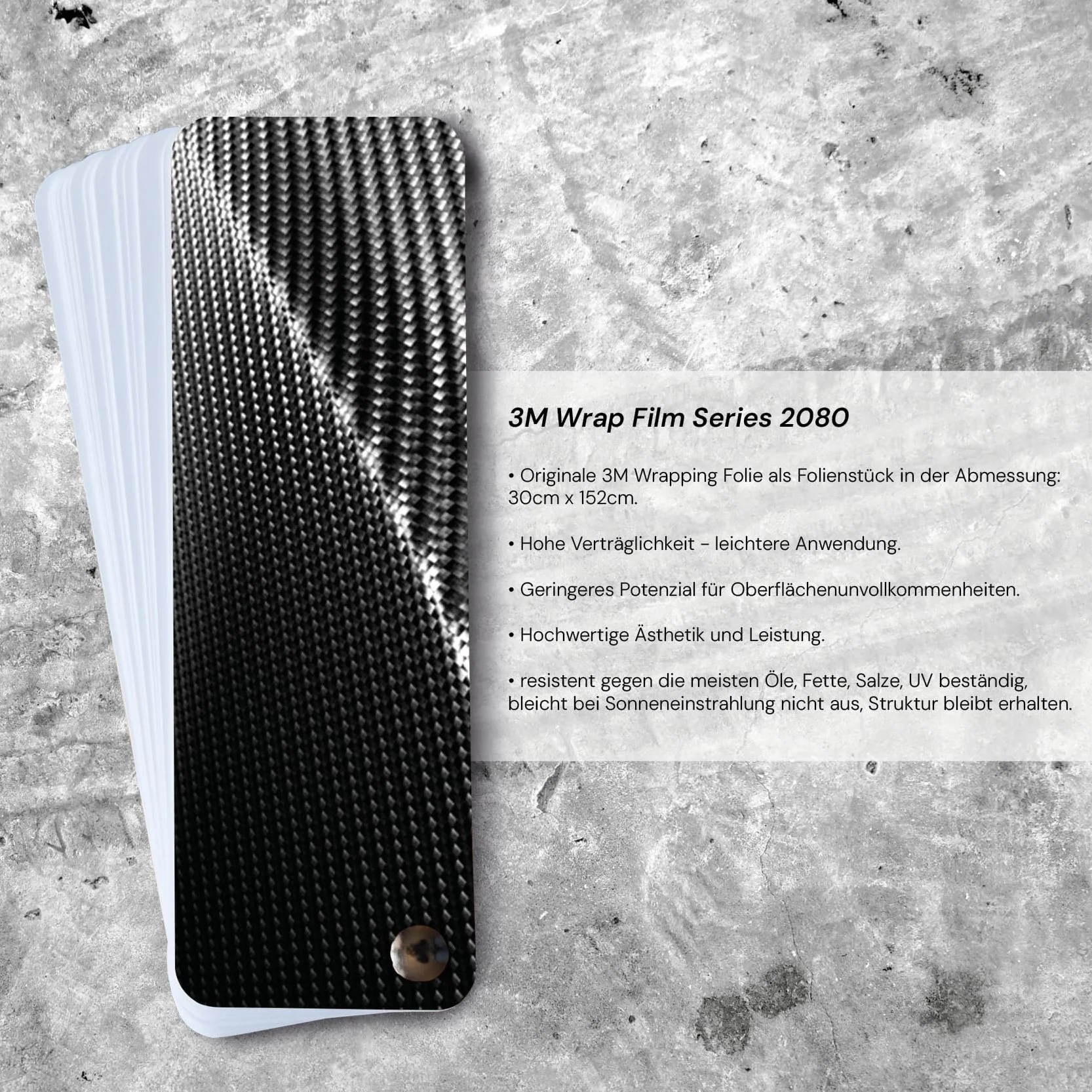 3M 2080 Folia samoprzylepna Carbon Fiber Black 30 x 152 cm CFS12