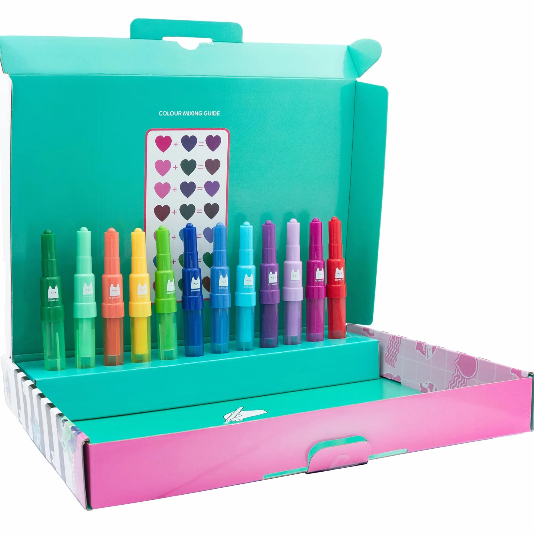 Gabby's Dollhouse - Zestaw pisaków w sprayu – kredki dla dzieci – zestaw do malowania z kolorowymi kredkami i szablonami do malowania, 1 stück (1er Pack), GD23368, wielokolorowa