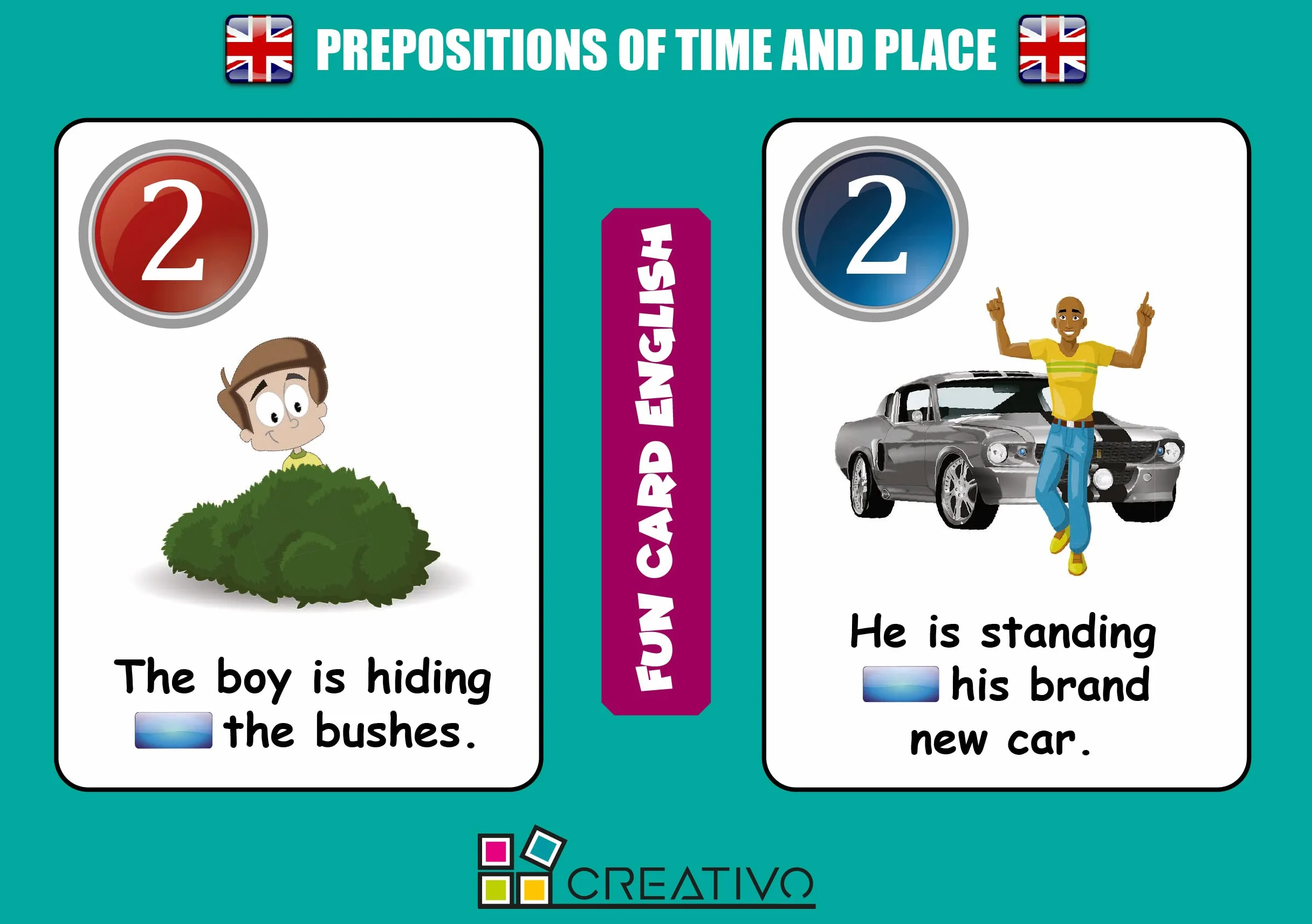 ENGLISH PREPOSITIONS OF TIME AND PLACE (FICHAS)